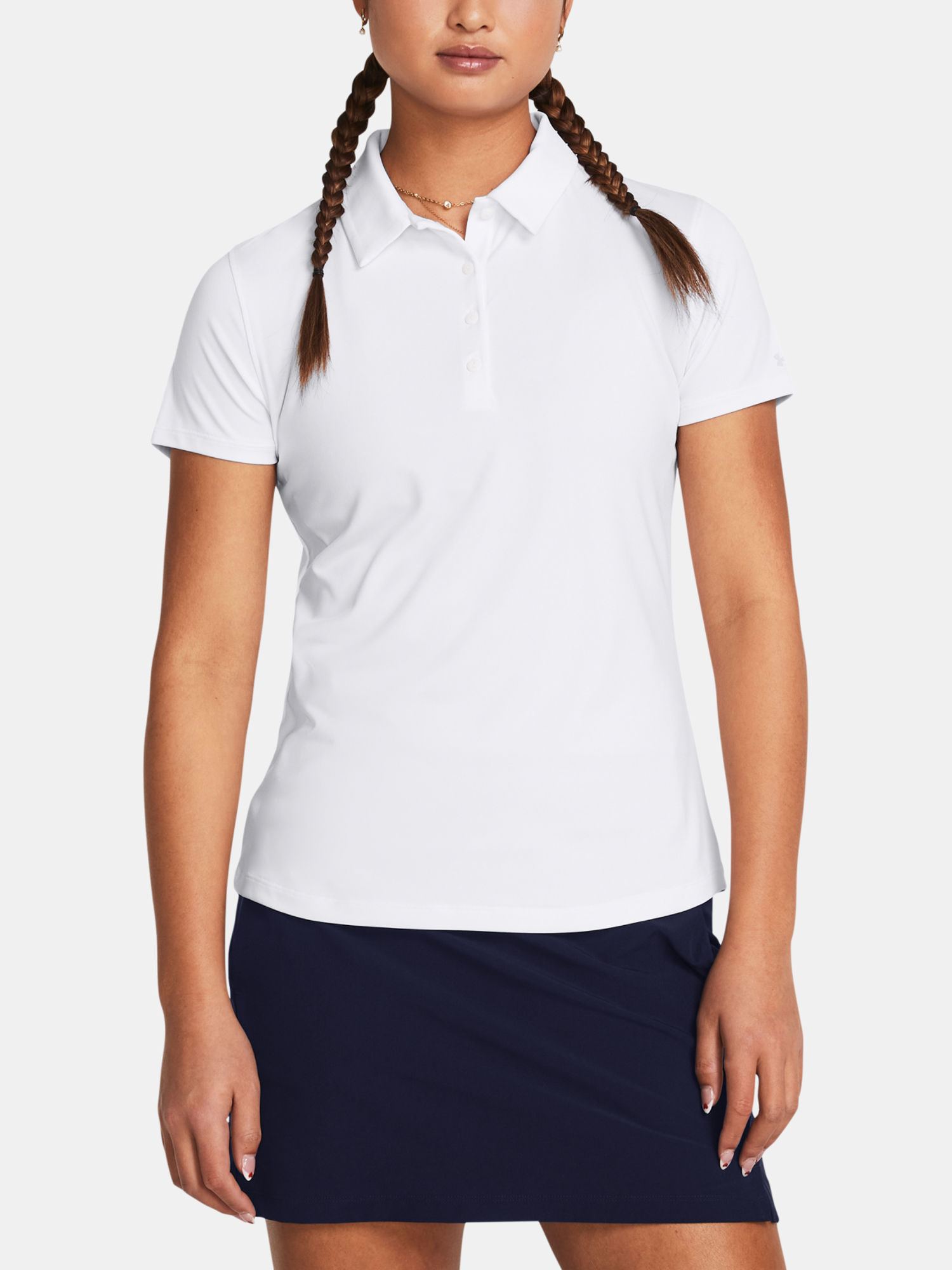Women's T-shirt Under Armour UA Playoff SS Polo-WHT - Women's