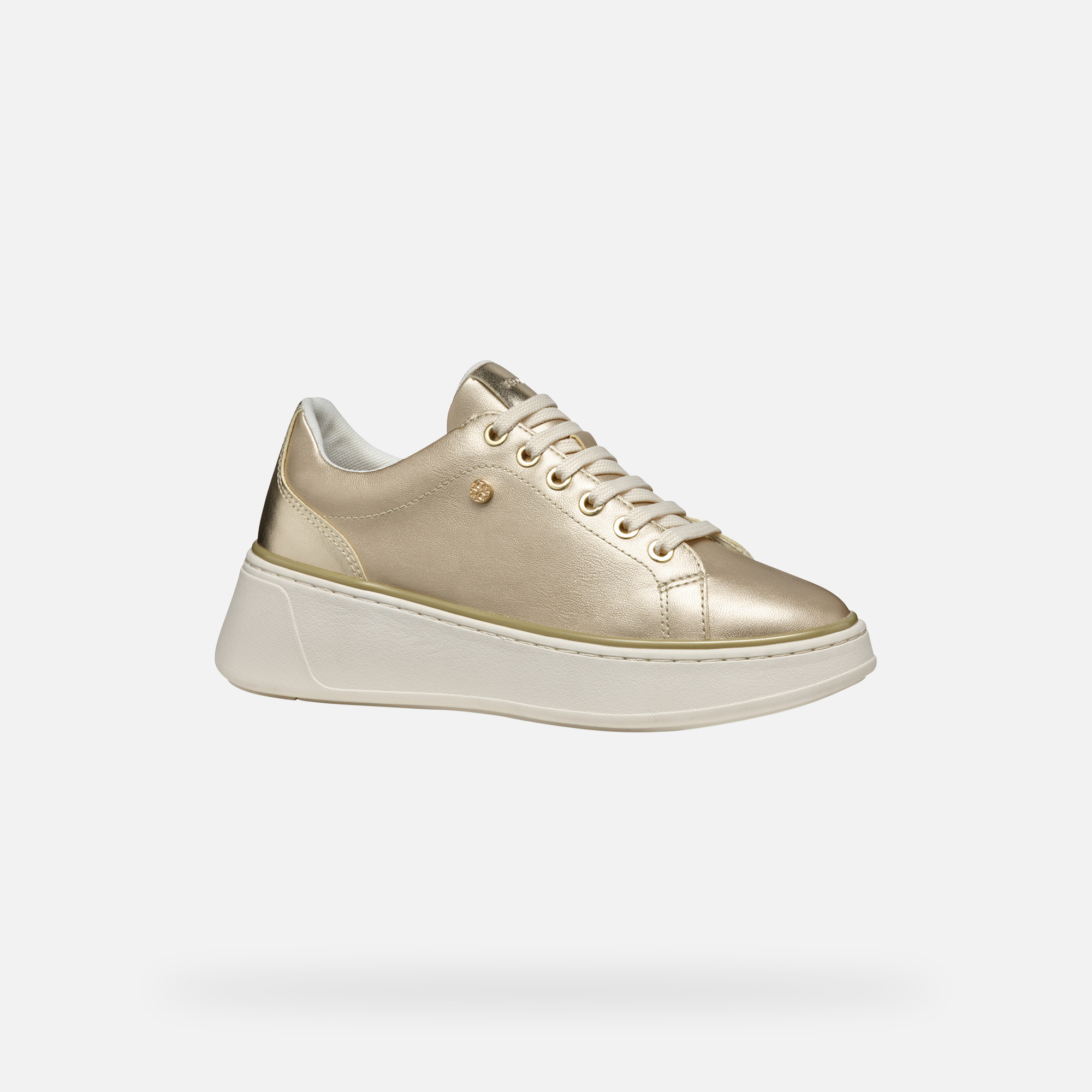 Gold women's sneakers Geox Sunnetty - Women's
