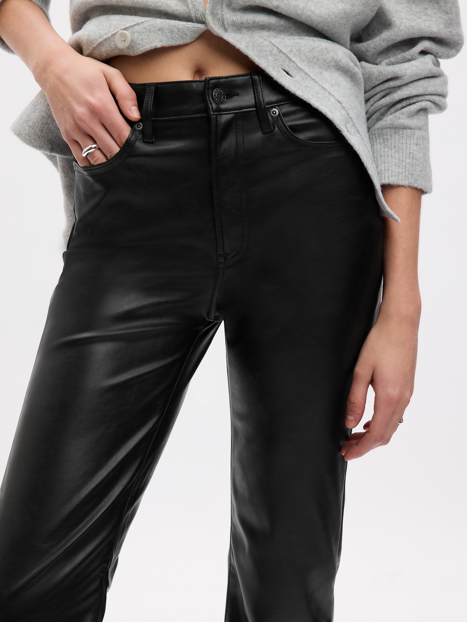 GAP Leatherette trousers High Rise &#039;70s - Women&#039;s