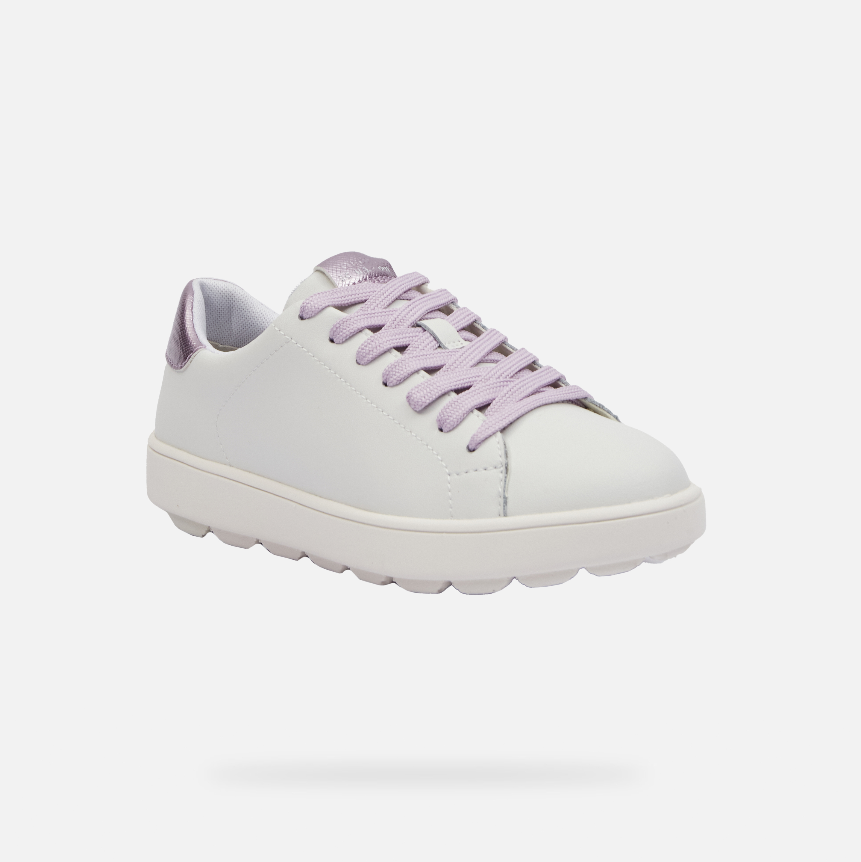 White women's sneakers Geox Spherica ECUB-1 - Women's