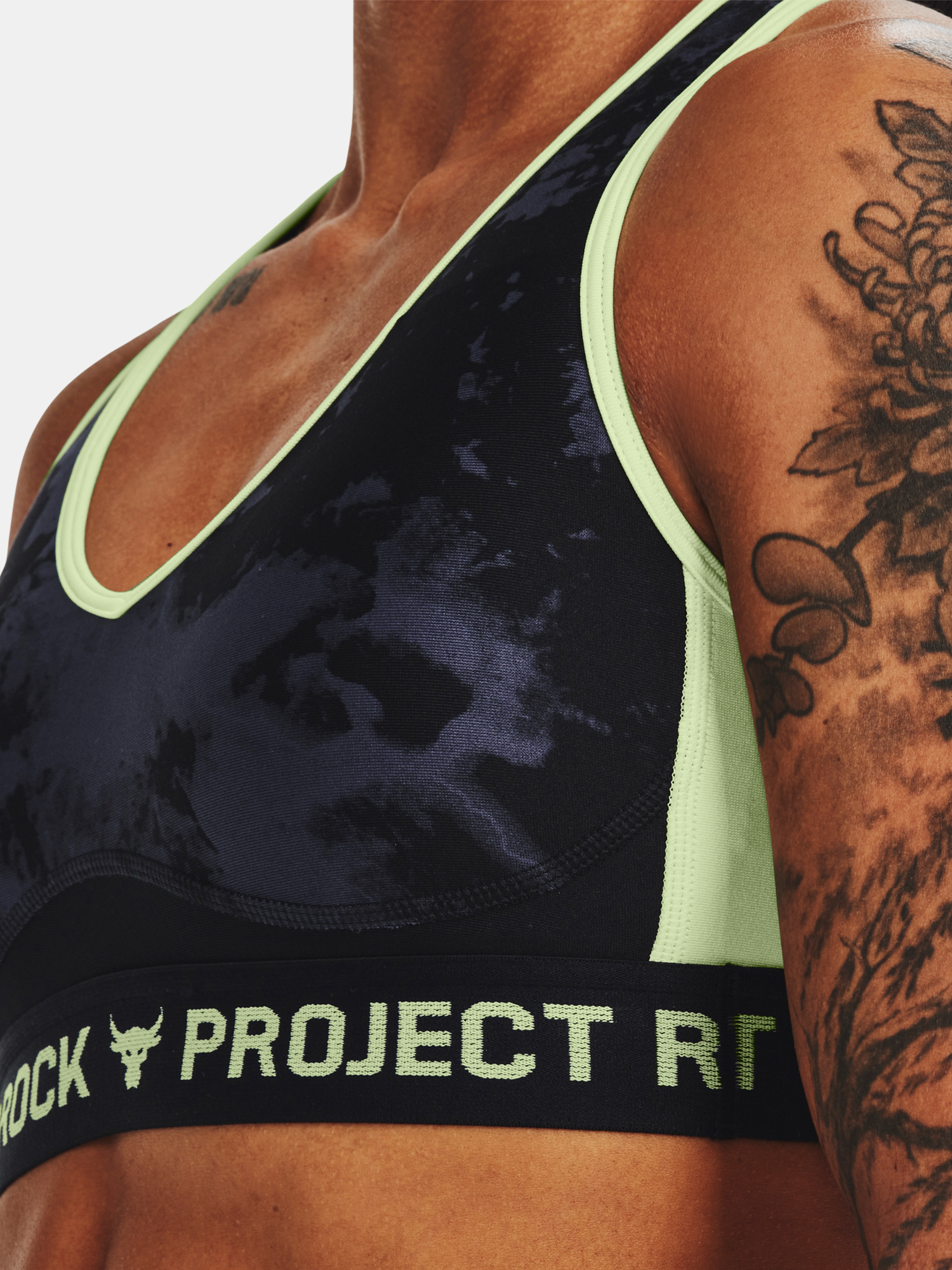 Under Armour Bra UA Pjt Rck Crssbk Bra Print-BLK - Women