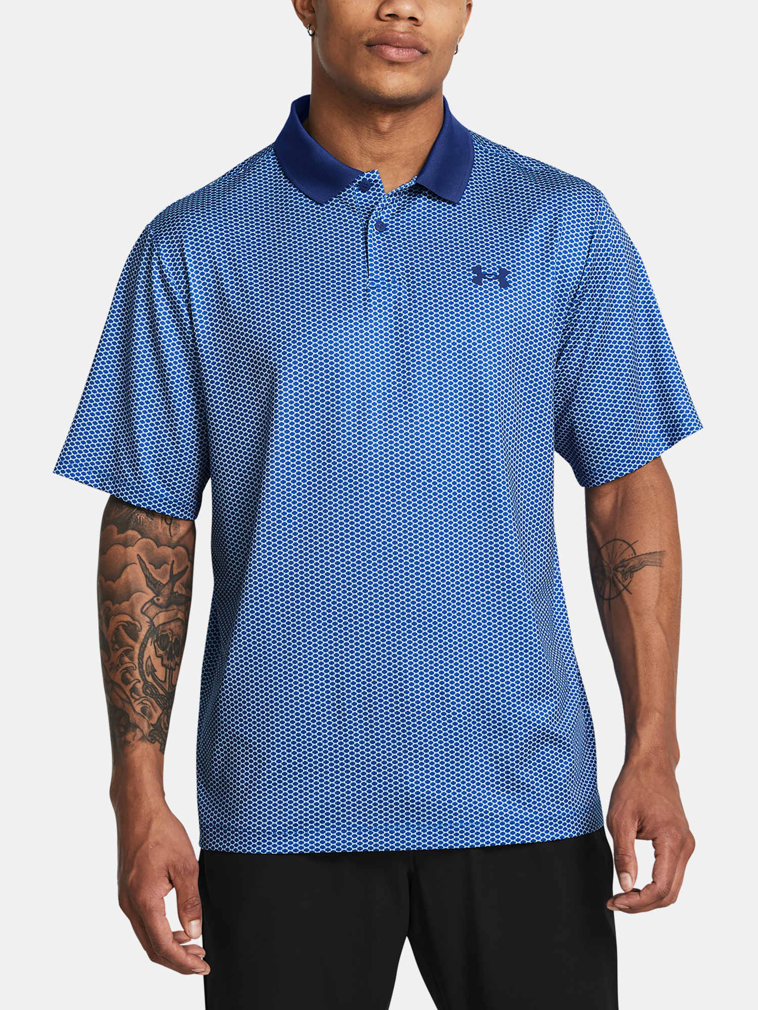 Men's T-shirt Under Armour UA Matchplay Printed Polo-BLU - Men's