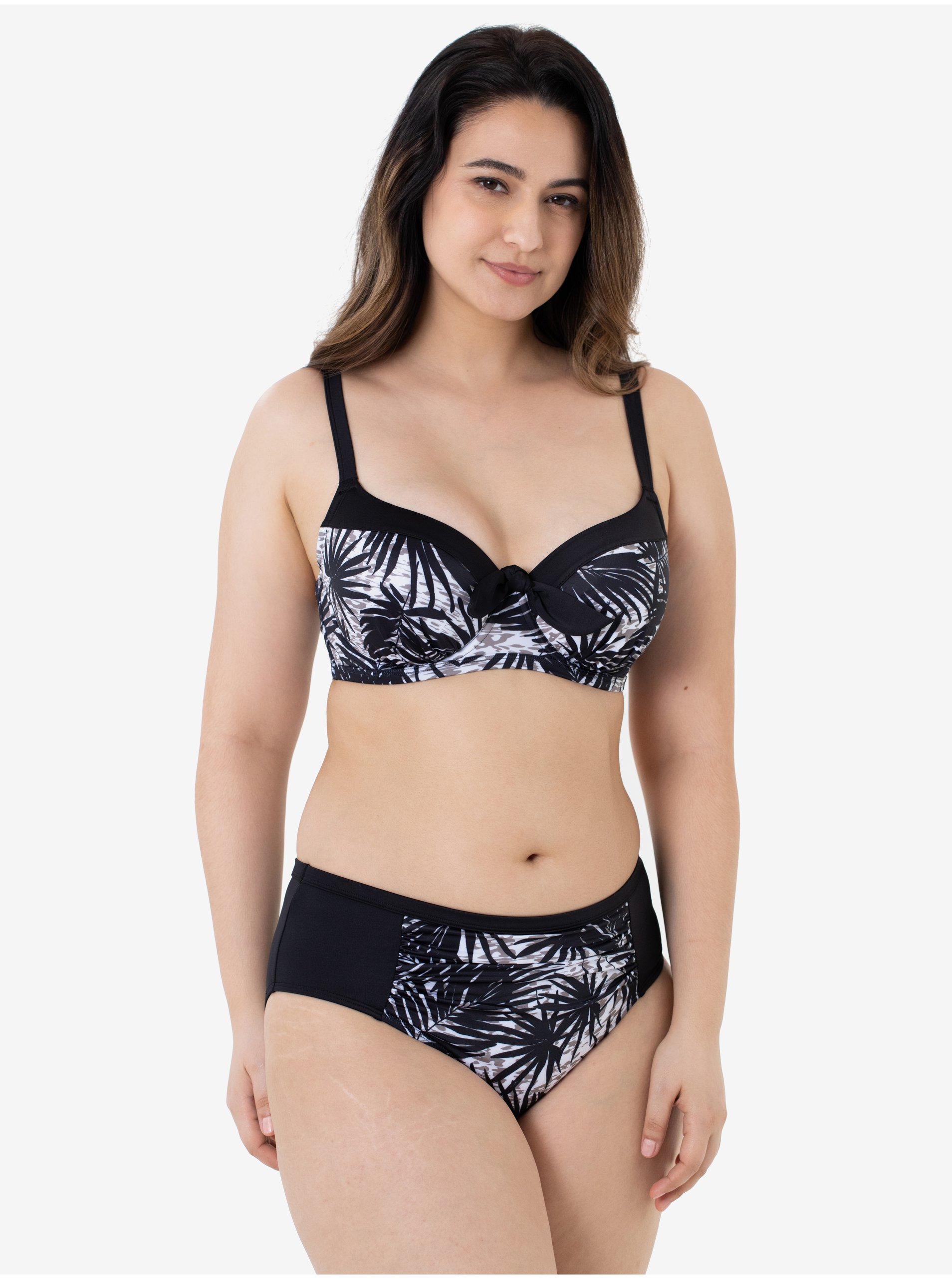 Marimi curvy pentru femei DORINA - negru, alb