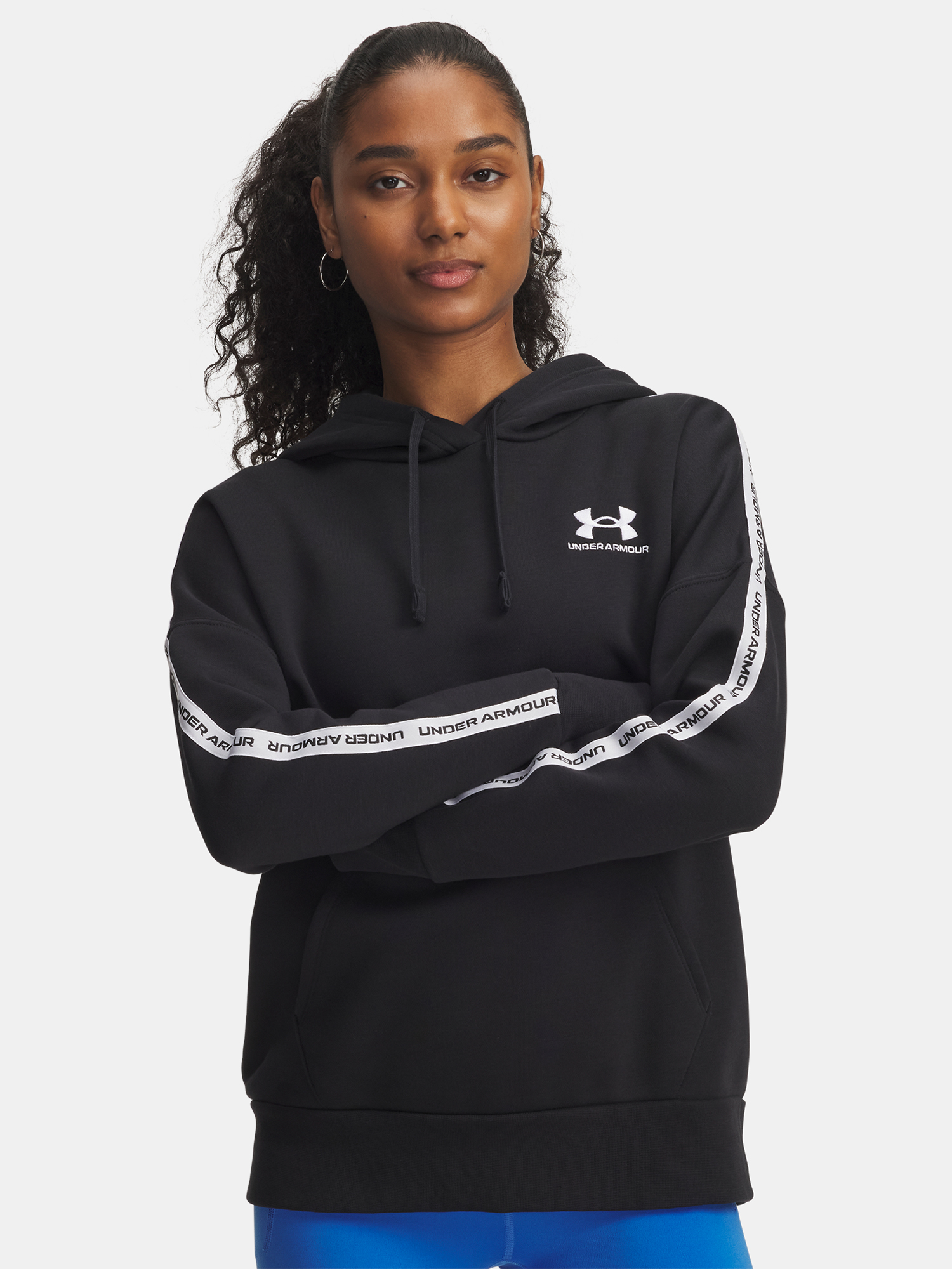 Under Armour Icon Fleece Taped Hdy-BLK Women's Sweatshirt - Women's