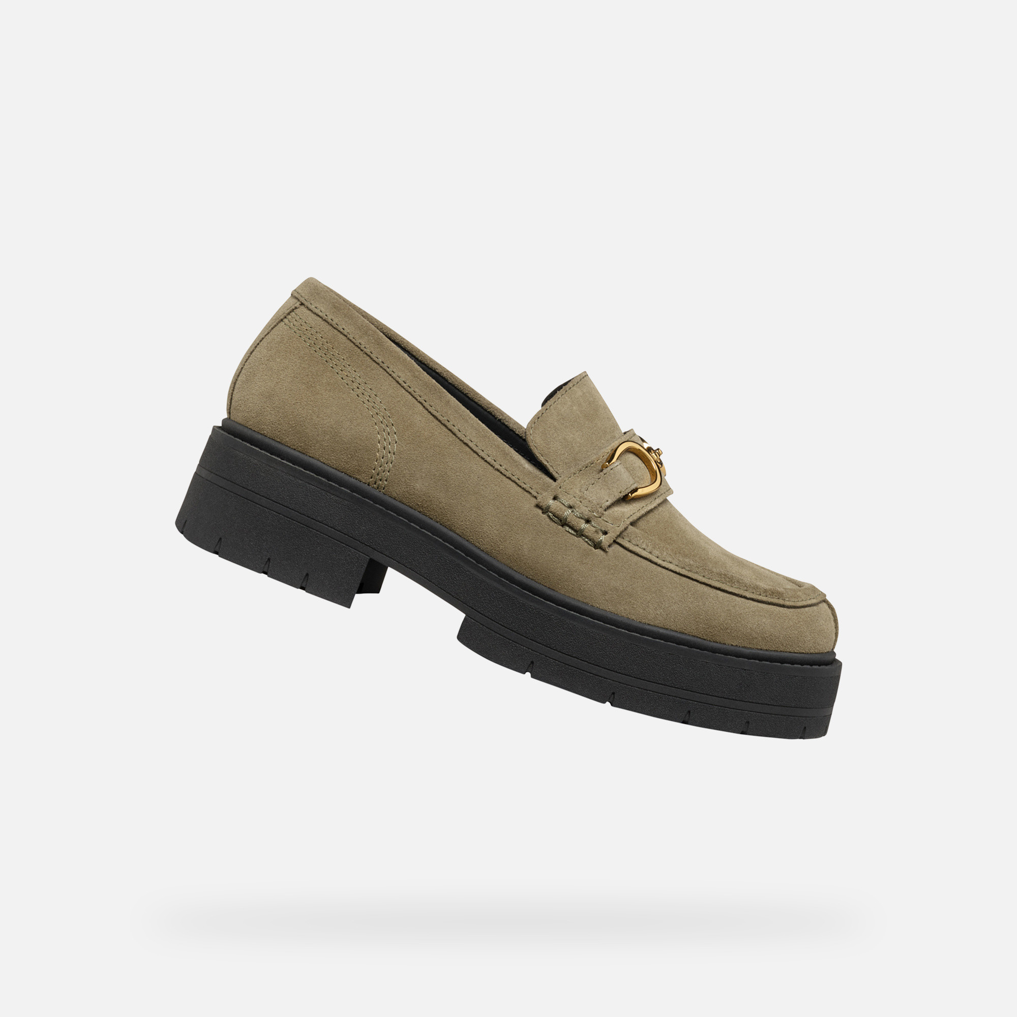 Beige womens moccasins Geox Spherica EC7 - Womens
