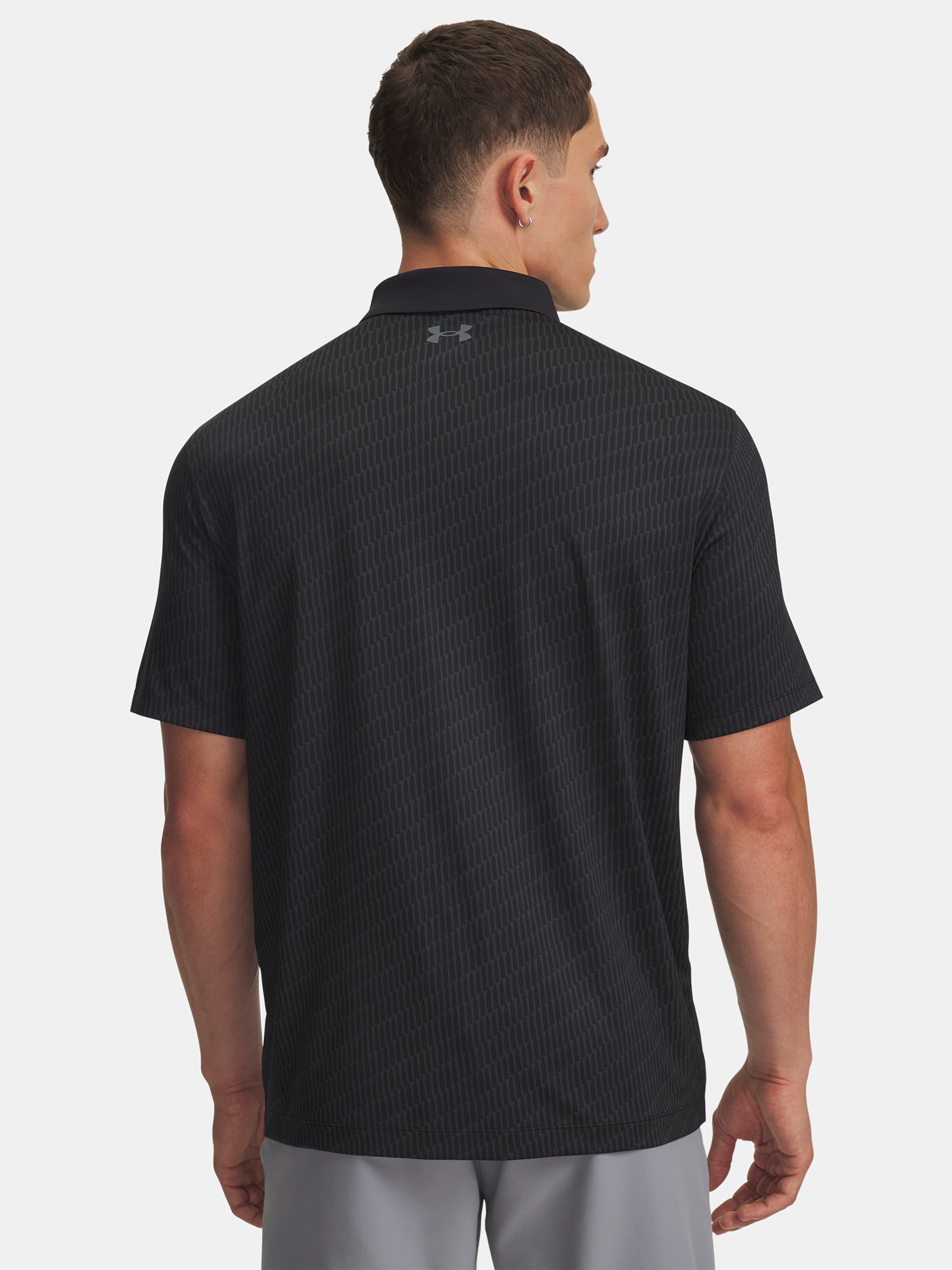 Men's Under Armour UA Matchplay Printed Polo-BLK T-Shirt - Men's