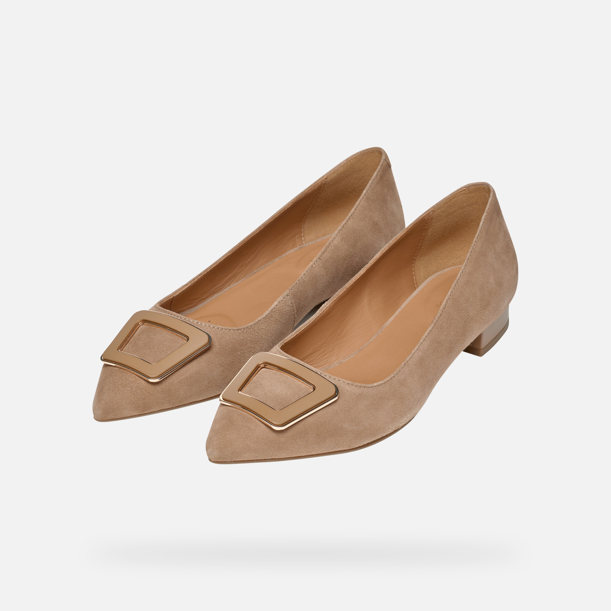 Grey women&#039;s ballet flats Geox Charyssa - Women&#039;s