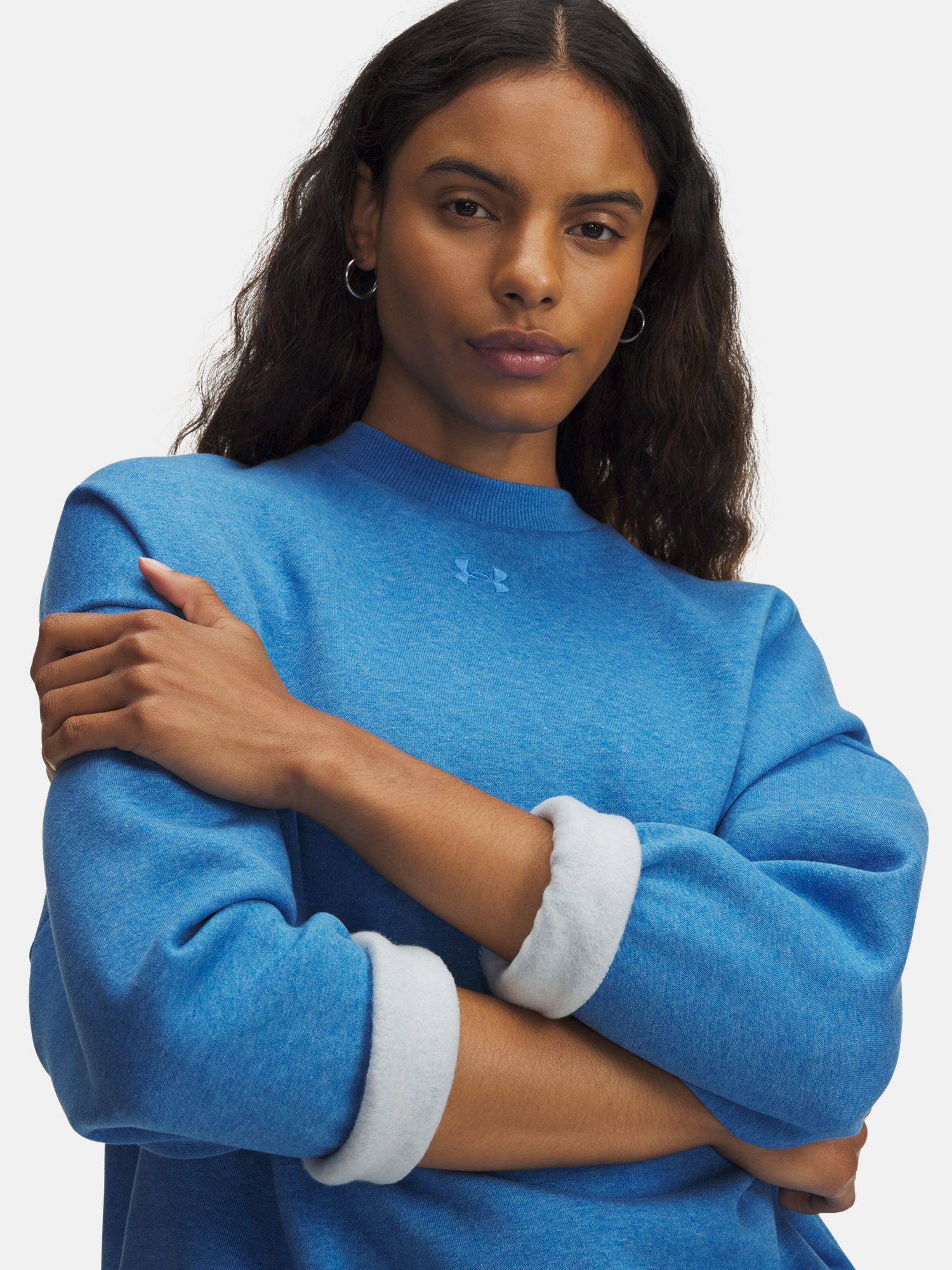 Under Armour UA Rival Fleece OS Crew-BLU Women's Sweatshirt - Women's