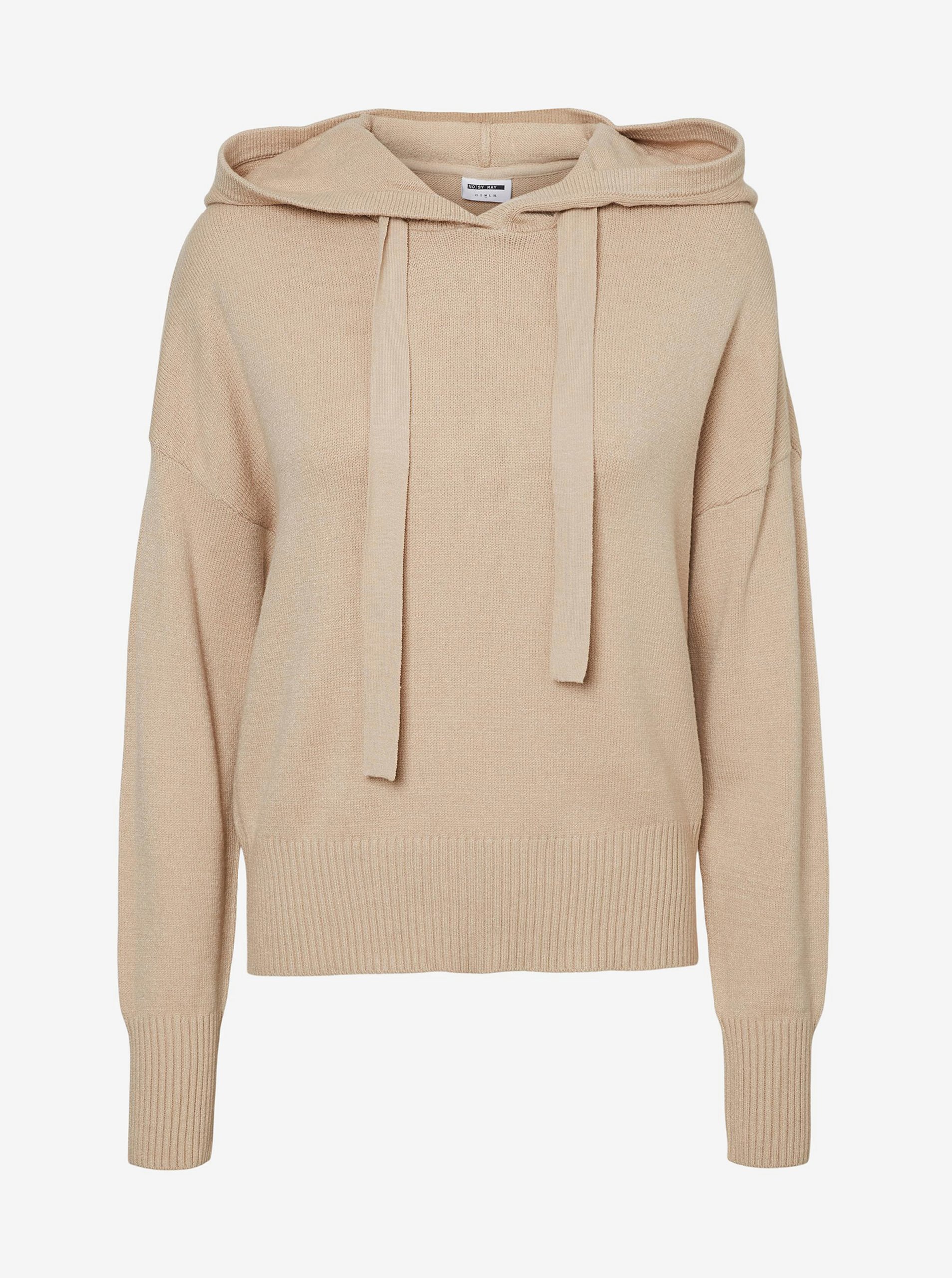 Beige Hooded Sweater Noisy May Ship - Women