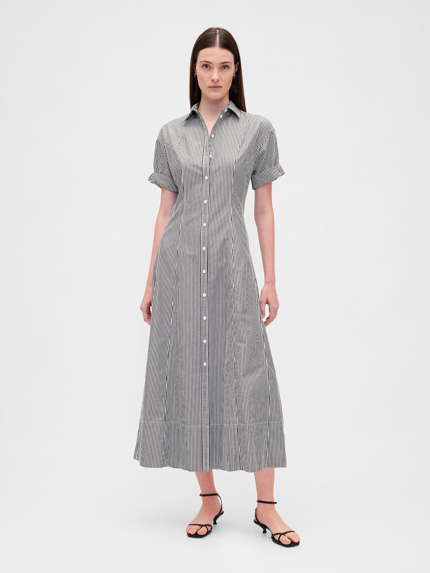 GAP Shirt poplin midi dress - Women's