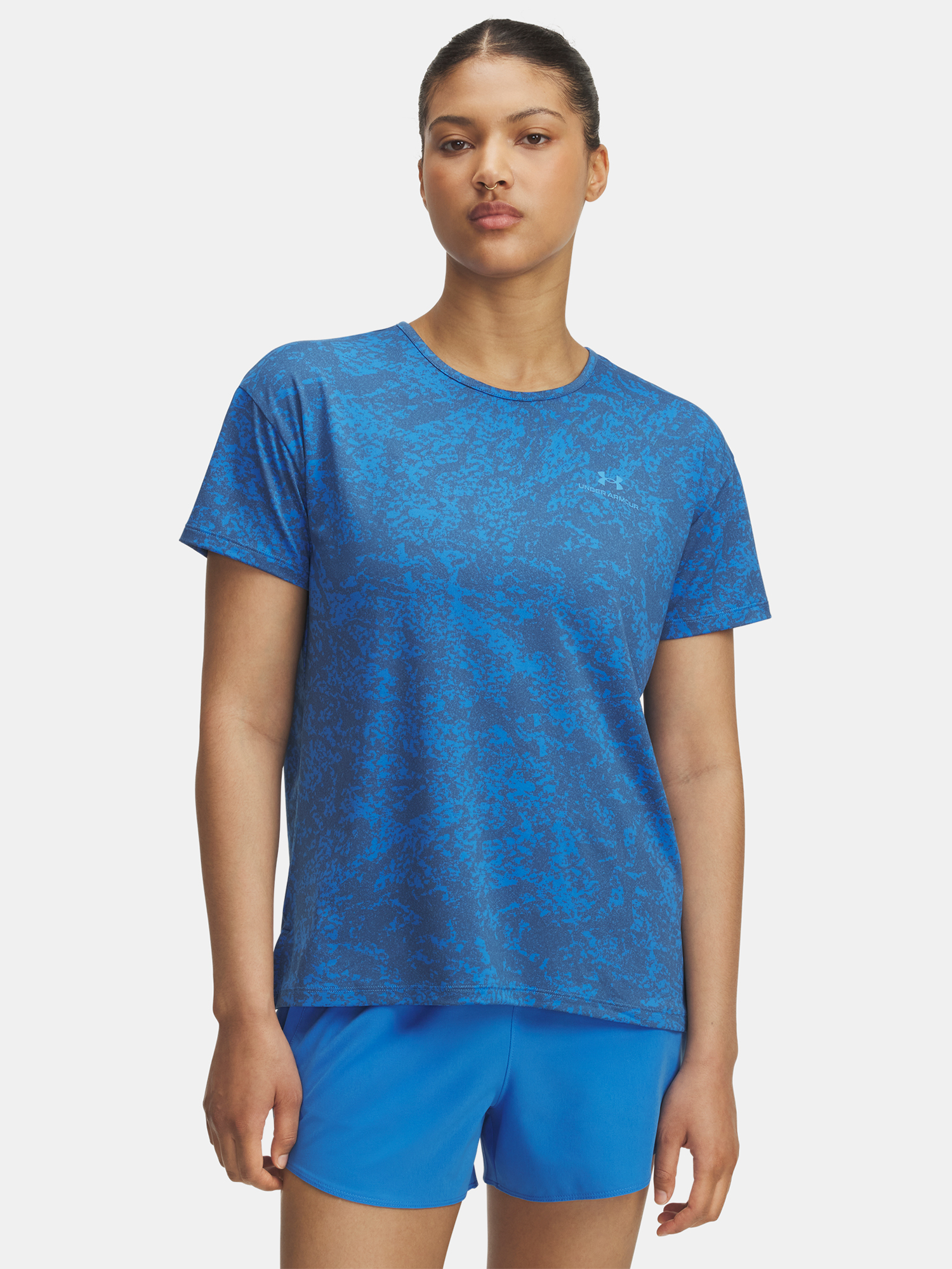 Womens T-shirt Under Armour Vanish Energy SS 2.0 Print-BLU - Womens