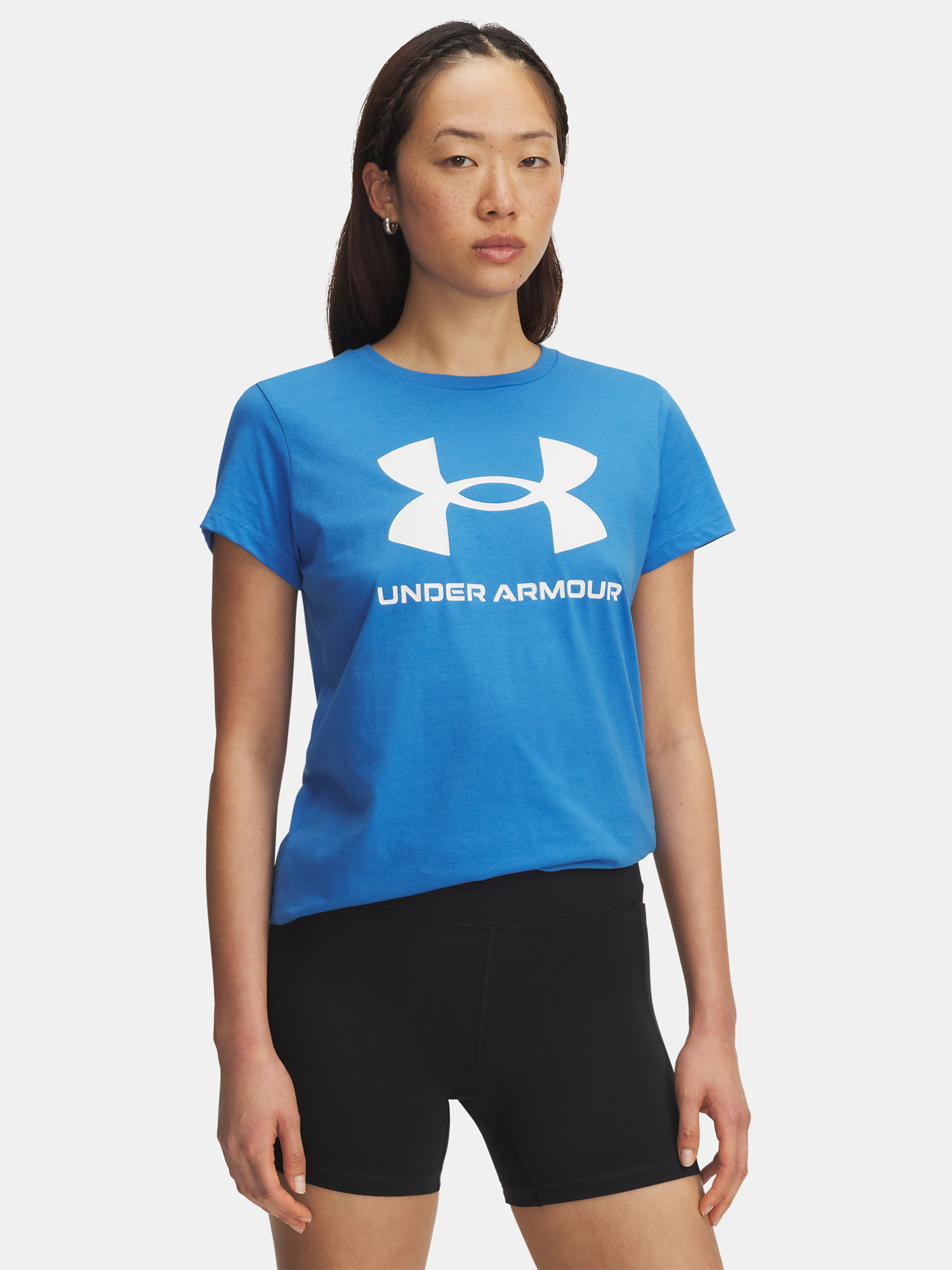 Womens T-shirt Under Armour UA Logo SS-BLU - Womens