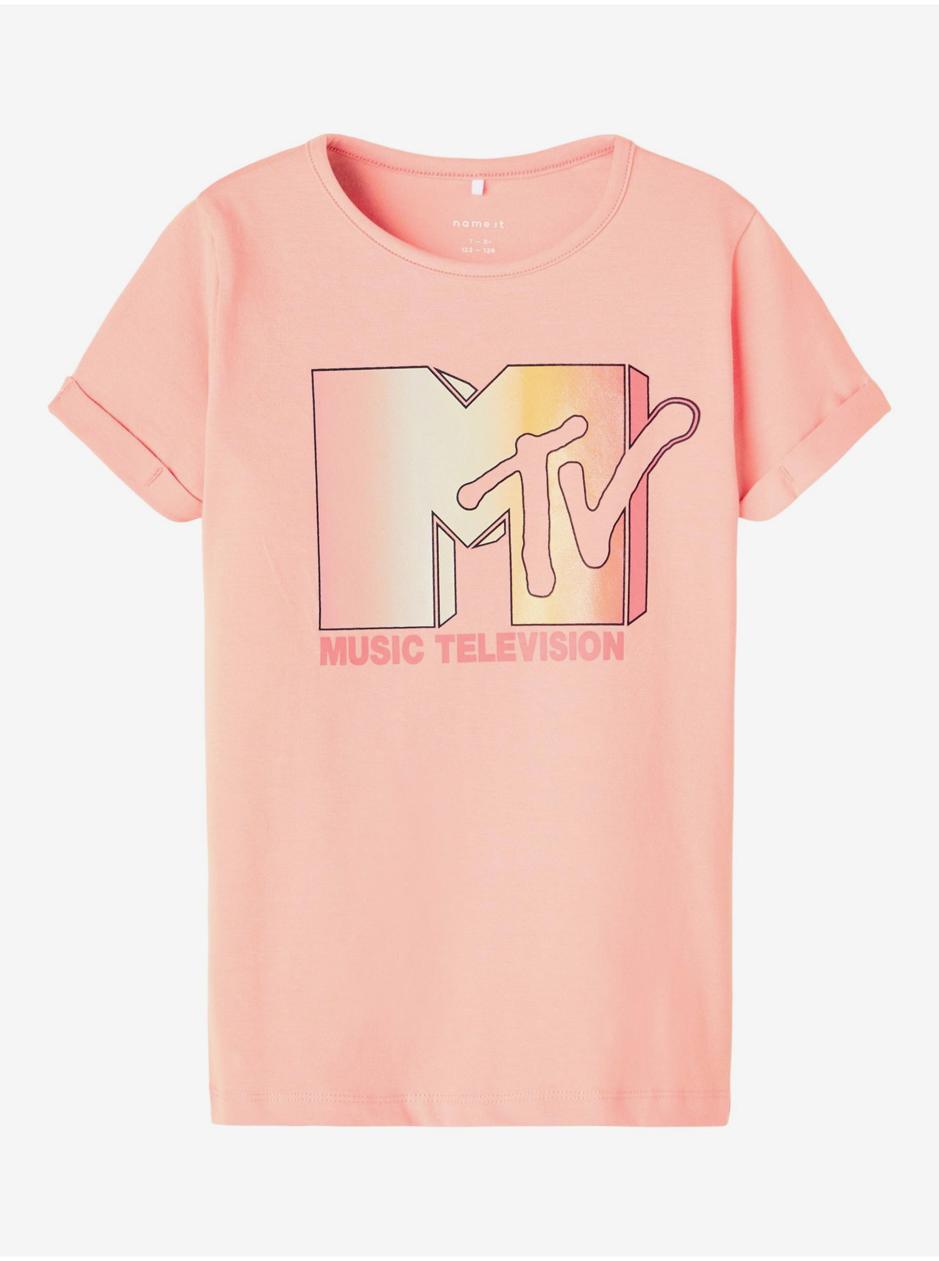 Levně Růžové holčičí tričko name it MTV - Holky