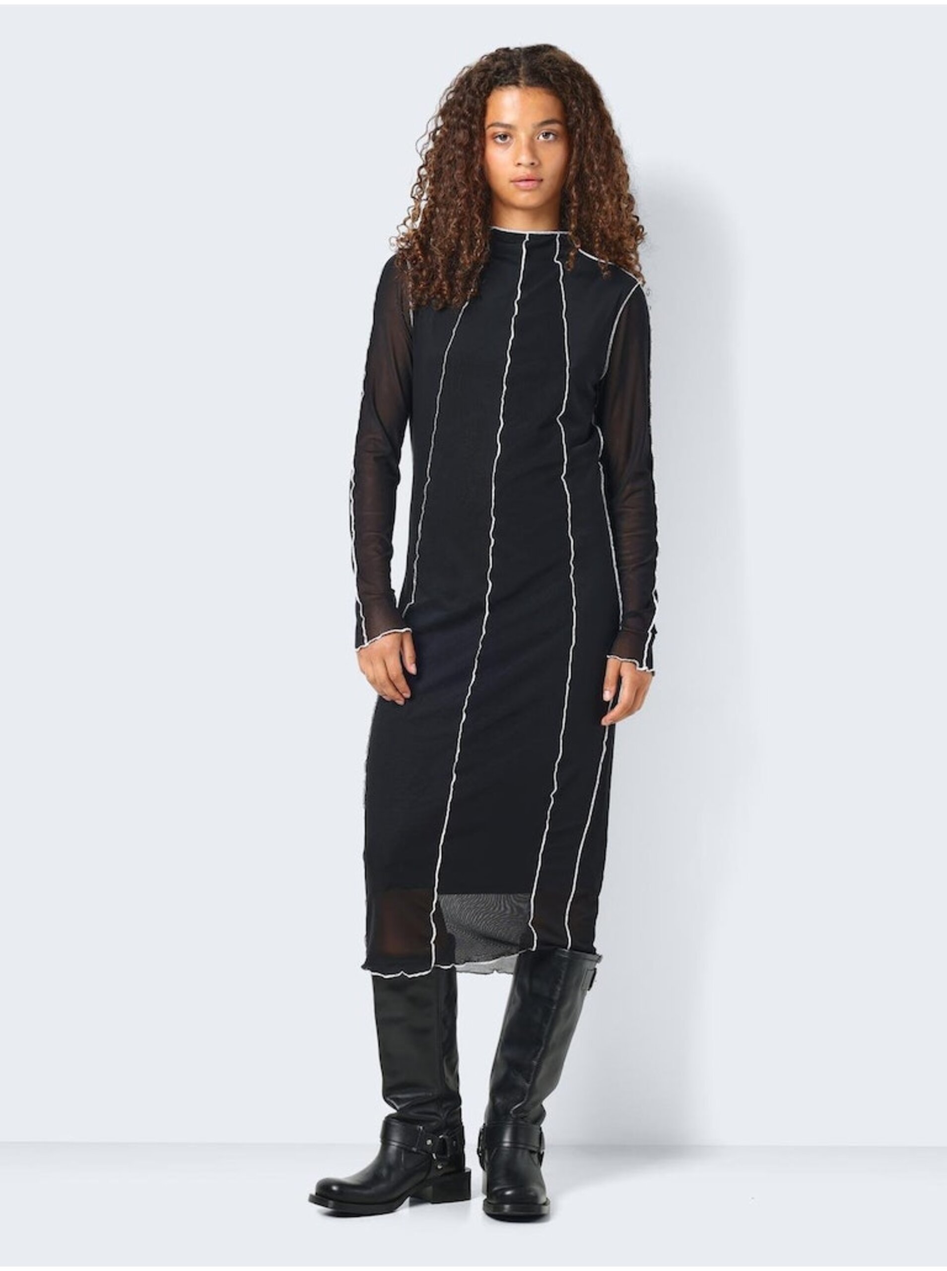 Black women's midi dress Noisy May Carrie - Women