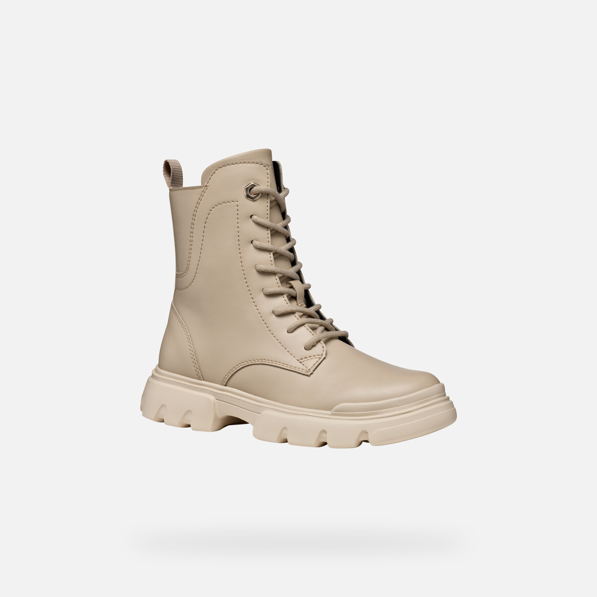 Beige Girls Ankle Boots Geox Junette - Girls