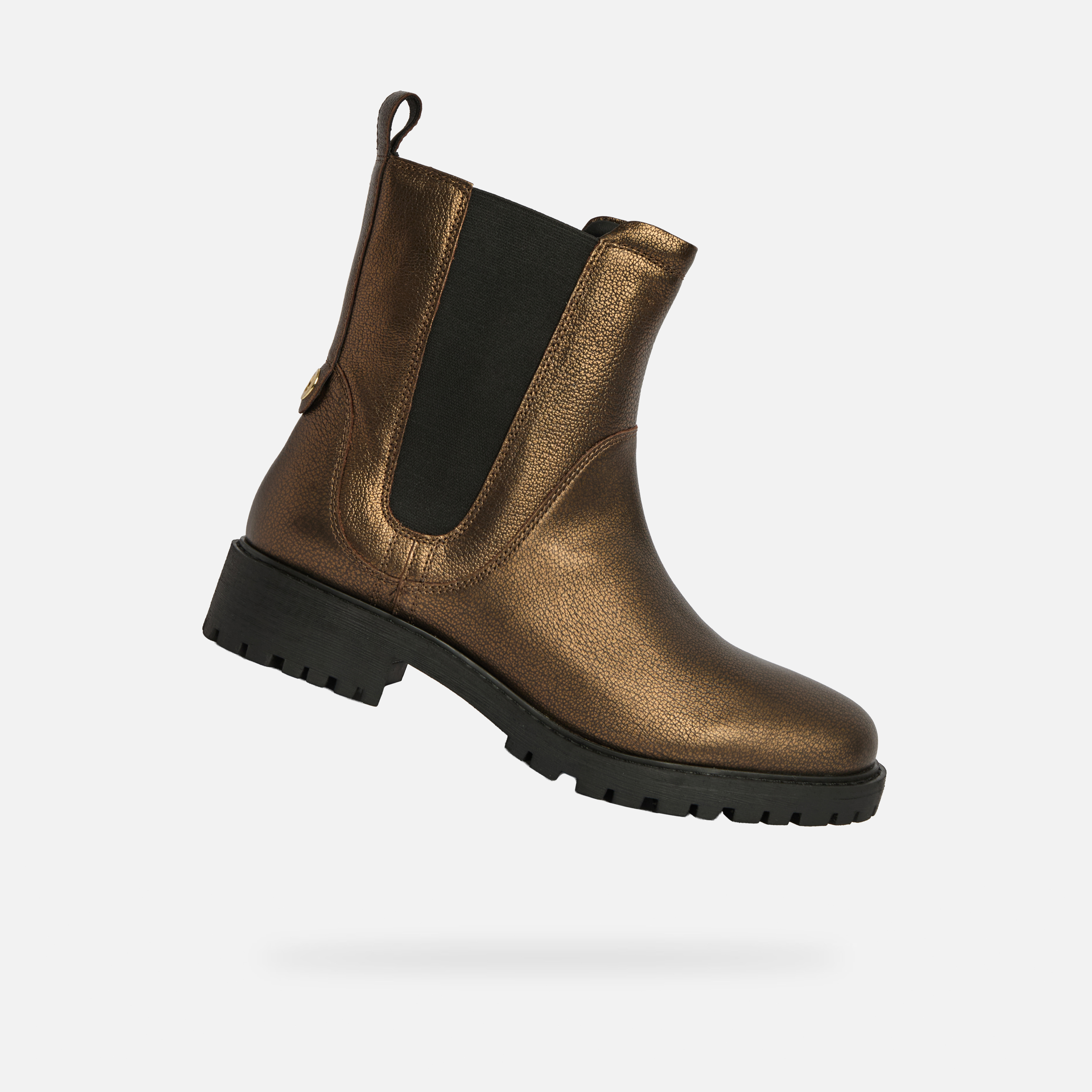 Gold Geox Hoara Womens Ankle Boots - Ladies