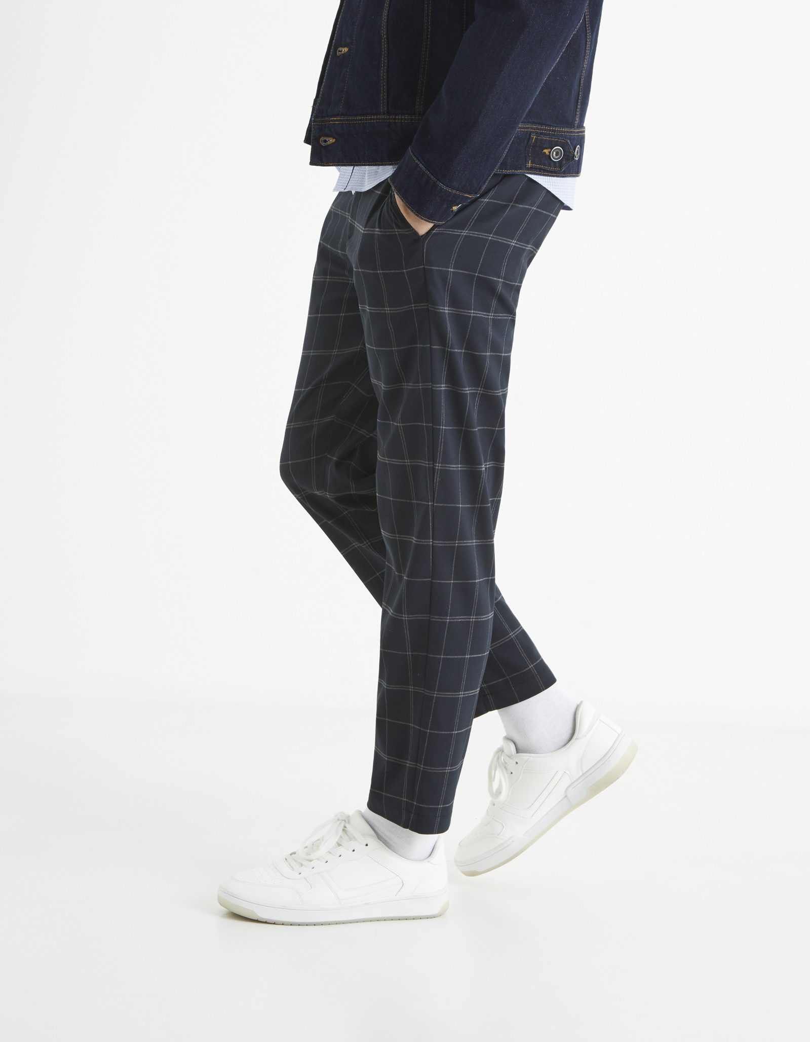 Pantaloni casual pentru barbati Celio - albastru inchis