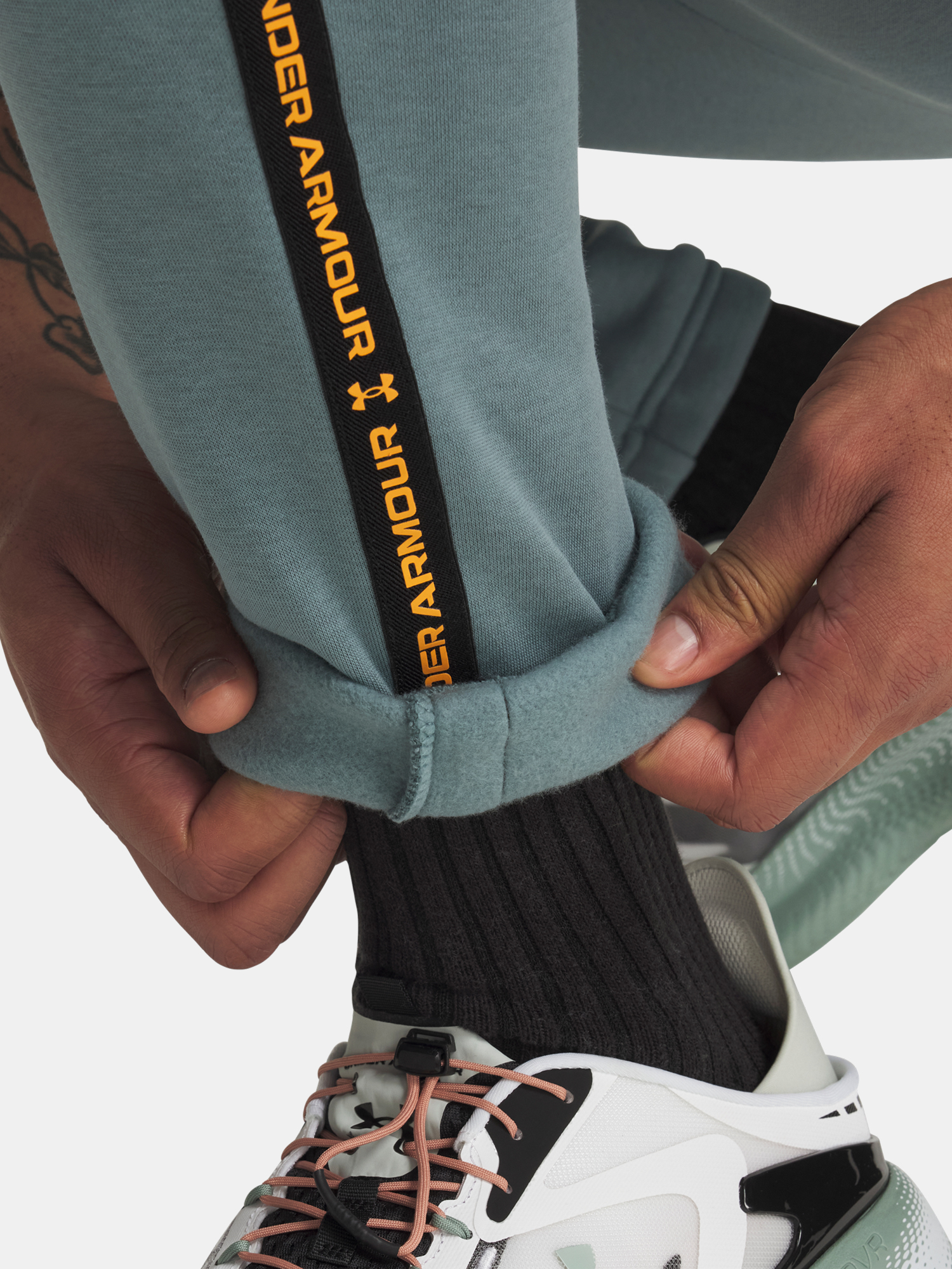 Men&#039;s Under Armour UA Icon Fleece Jgr Taping-BLU Sweatpants - Mens