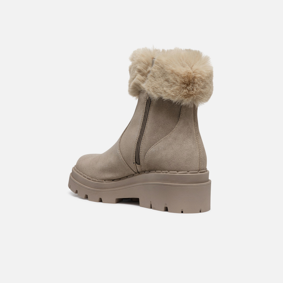 Beige women's ankle boots Geox Felleny - Women's