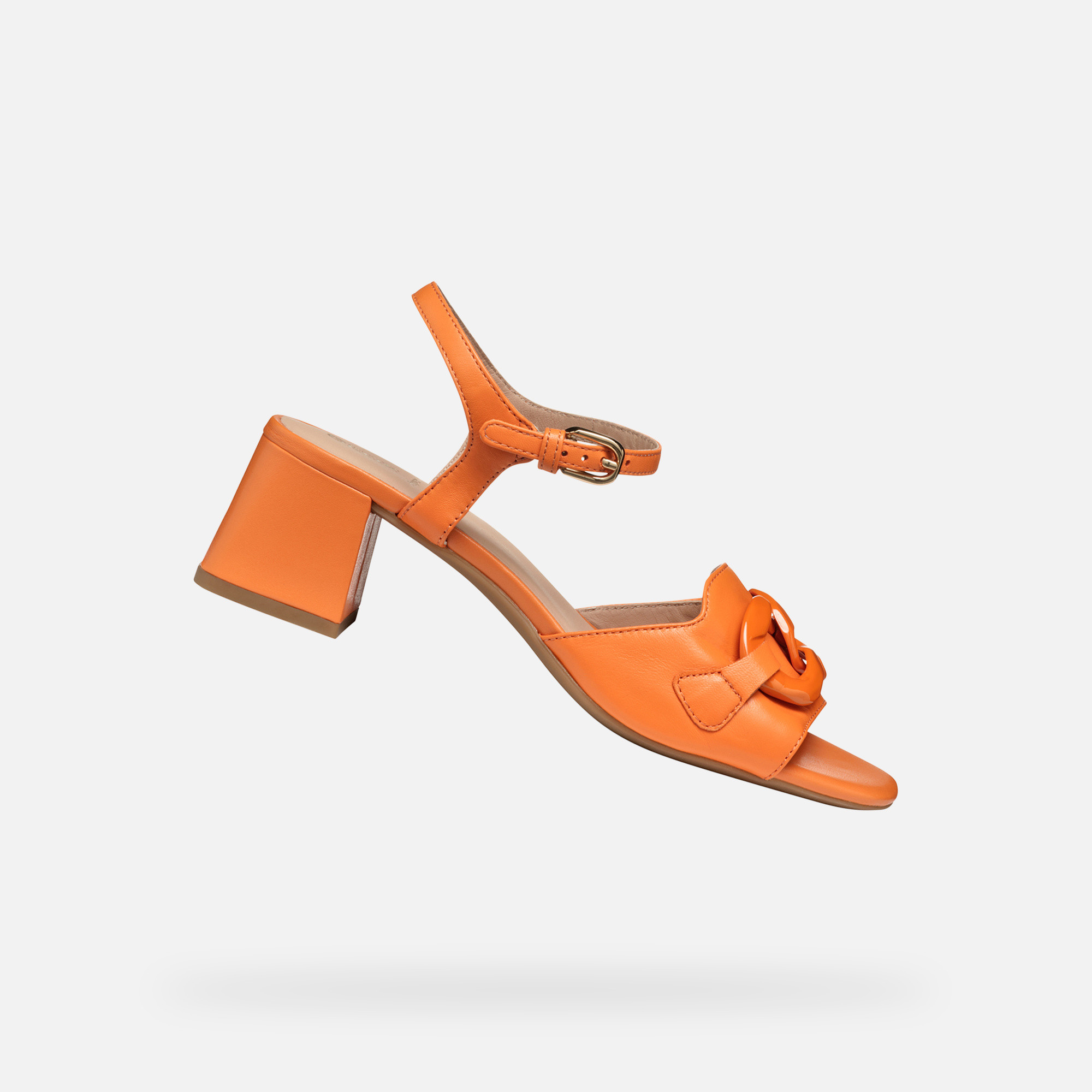 Orange women&#039;s sandals Geox New Eraklia 50 T - Women&#039;s