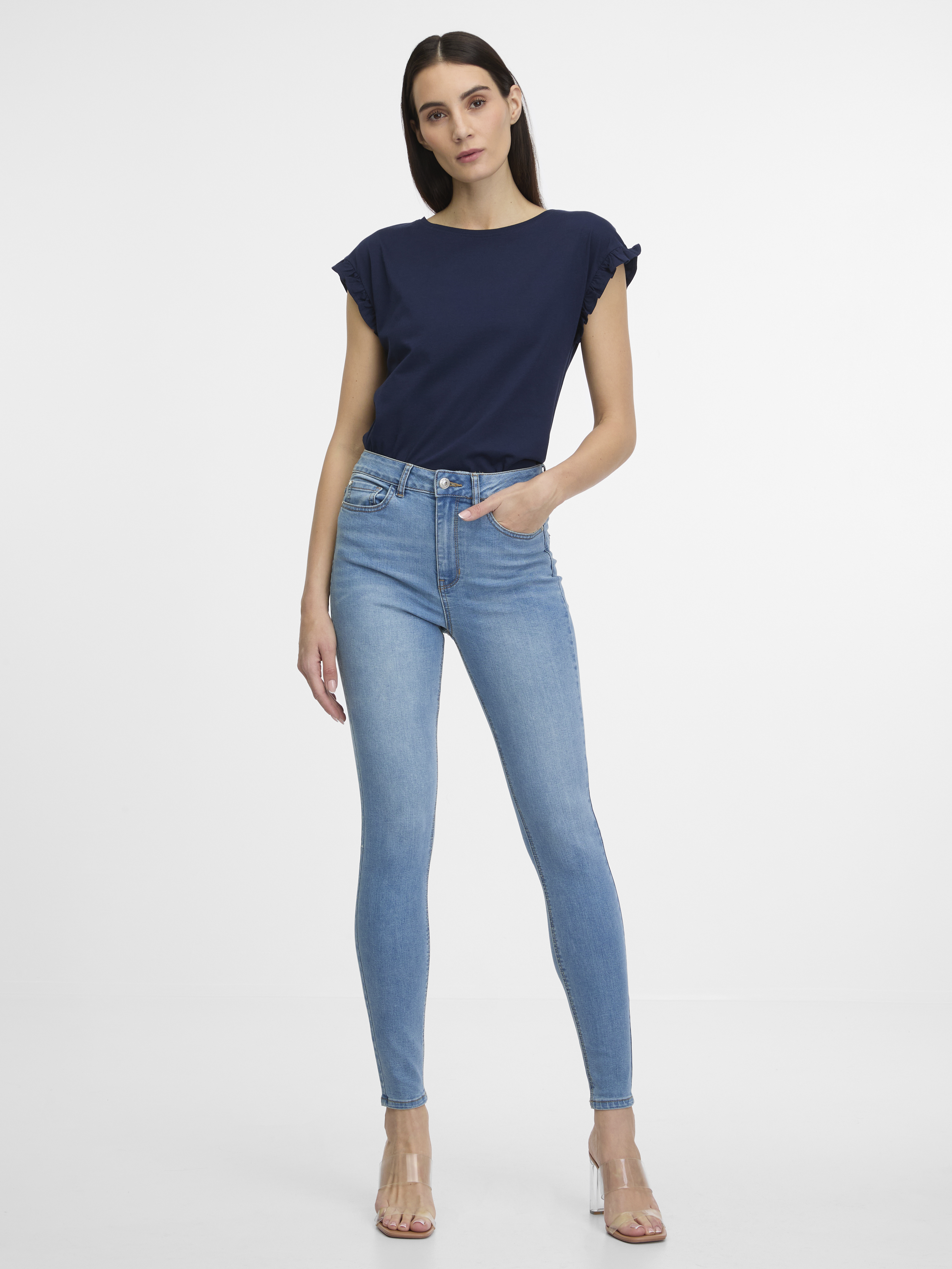 Skinny fit pentru femei ORSAY - albastru deschis