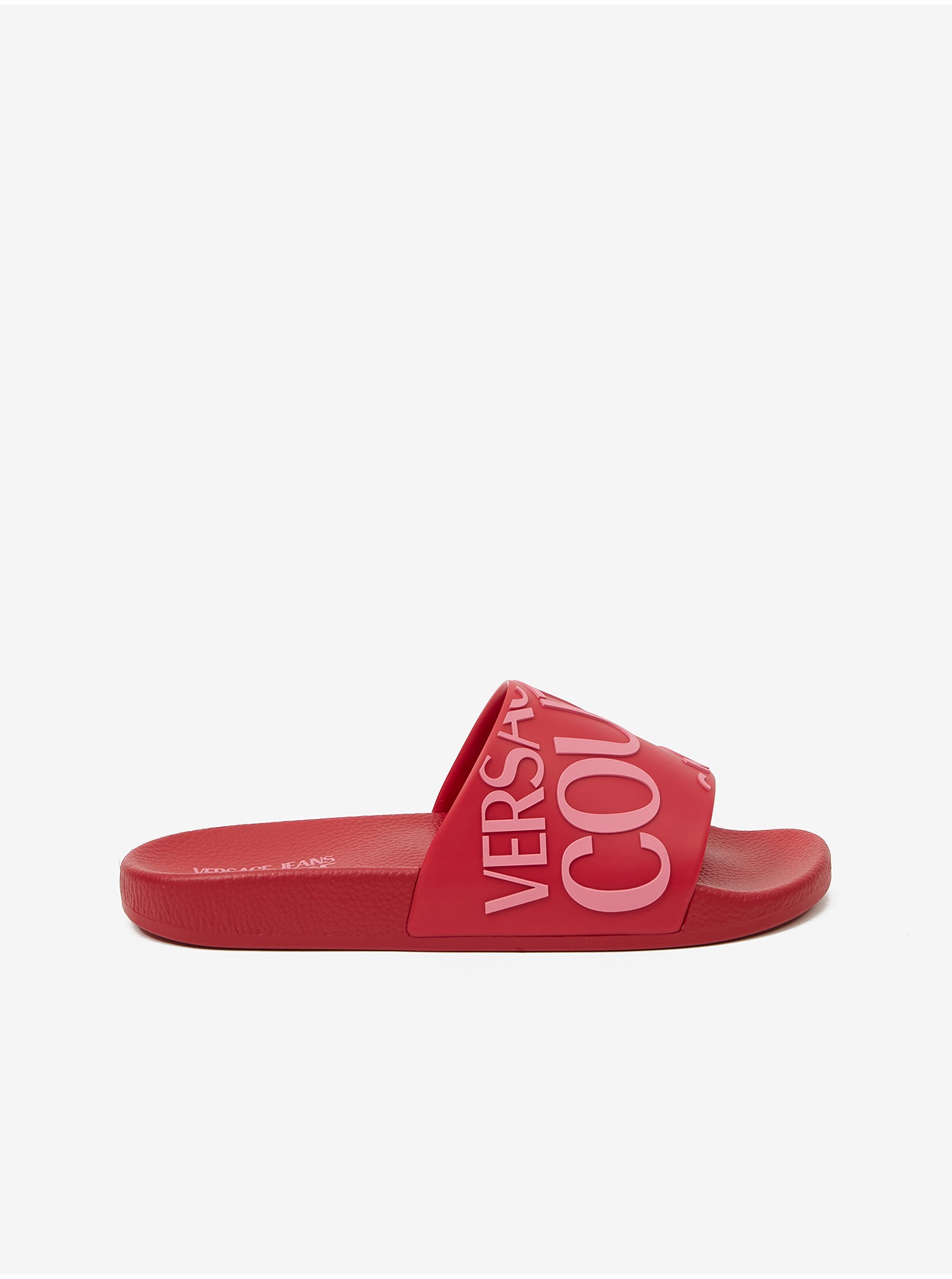 Slapi pentru femei Versace Jeans Couture - rosu
