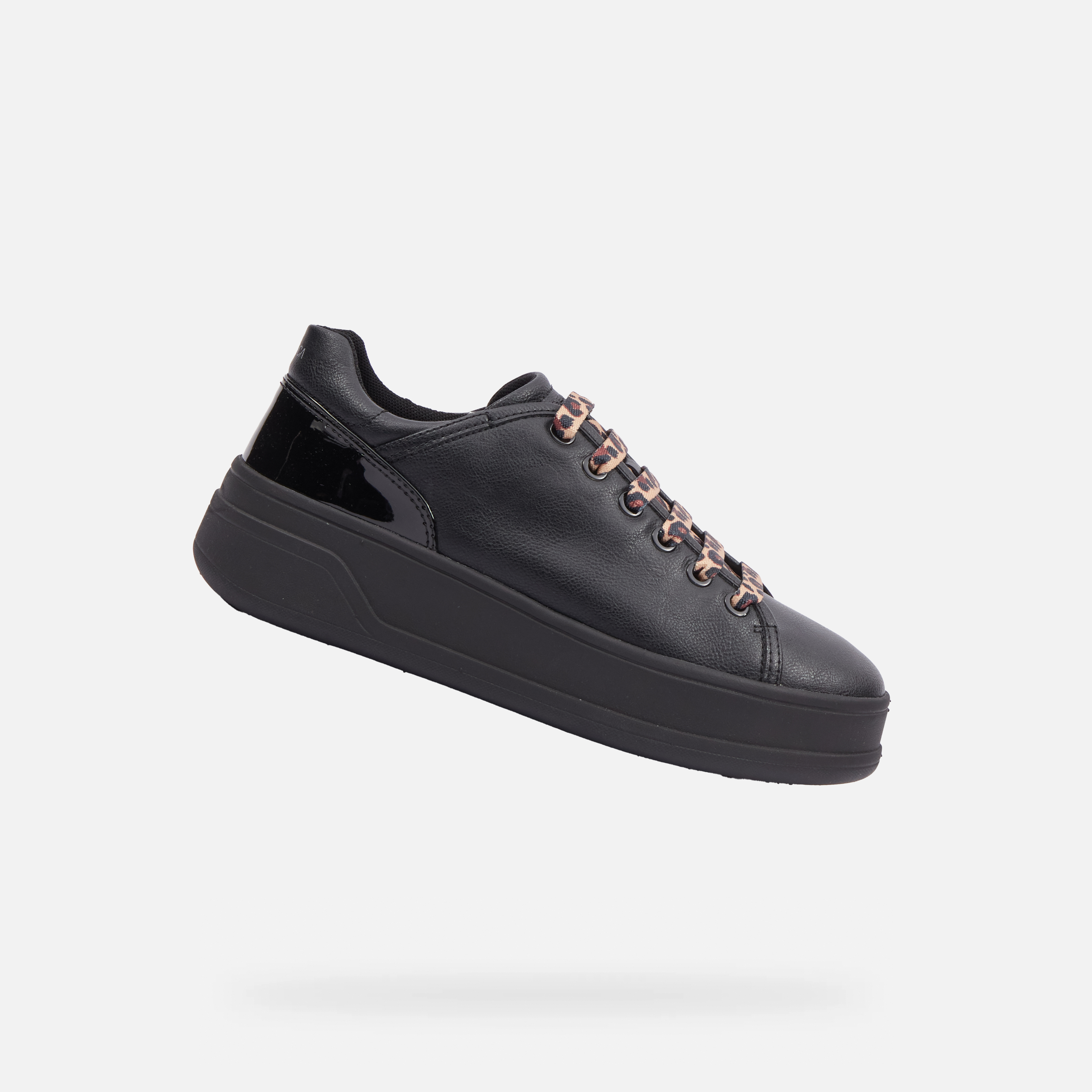 Black womens sneakers Geox Spherica Ecub-2 - Womens
