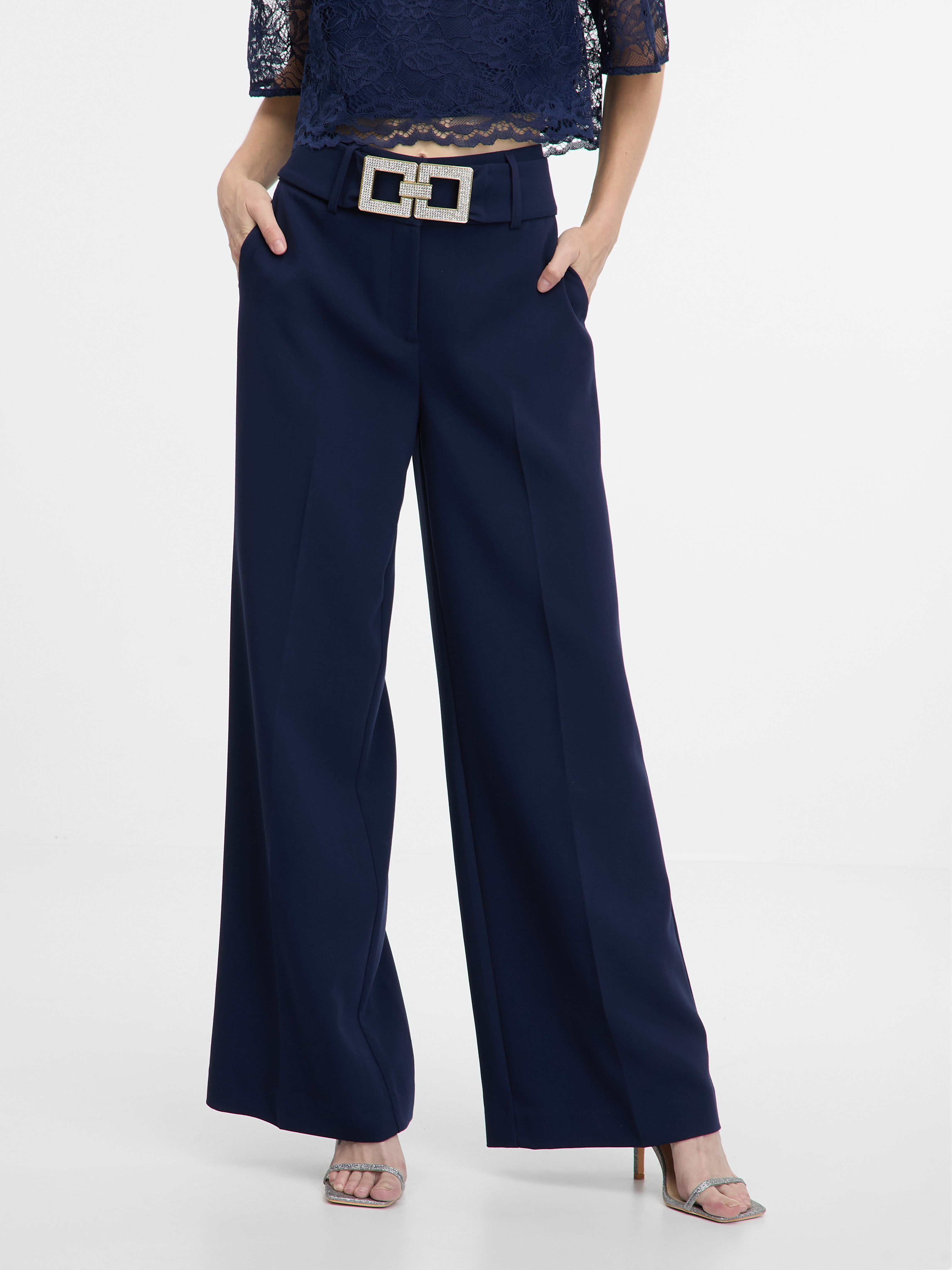 Blue women's trousers ORSAY - Women's