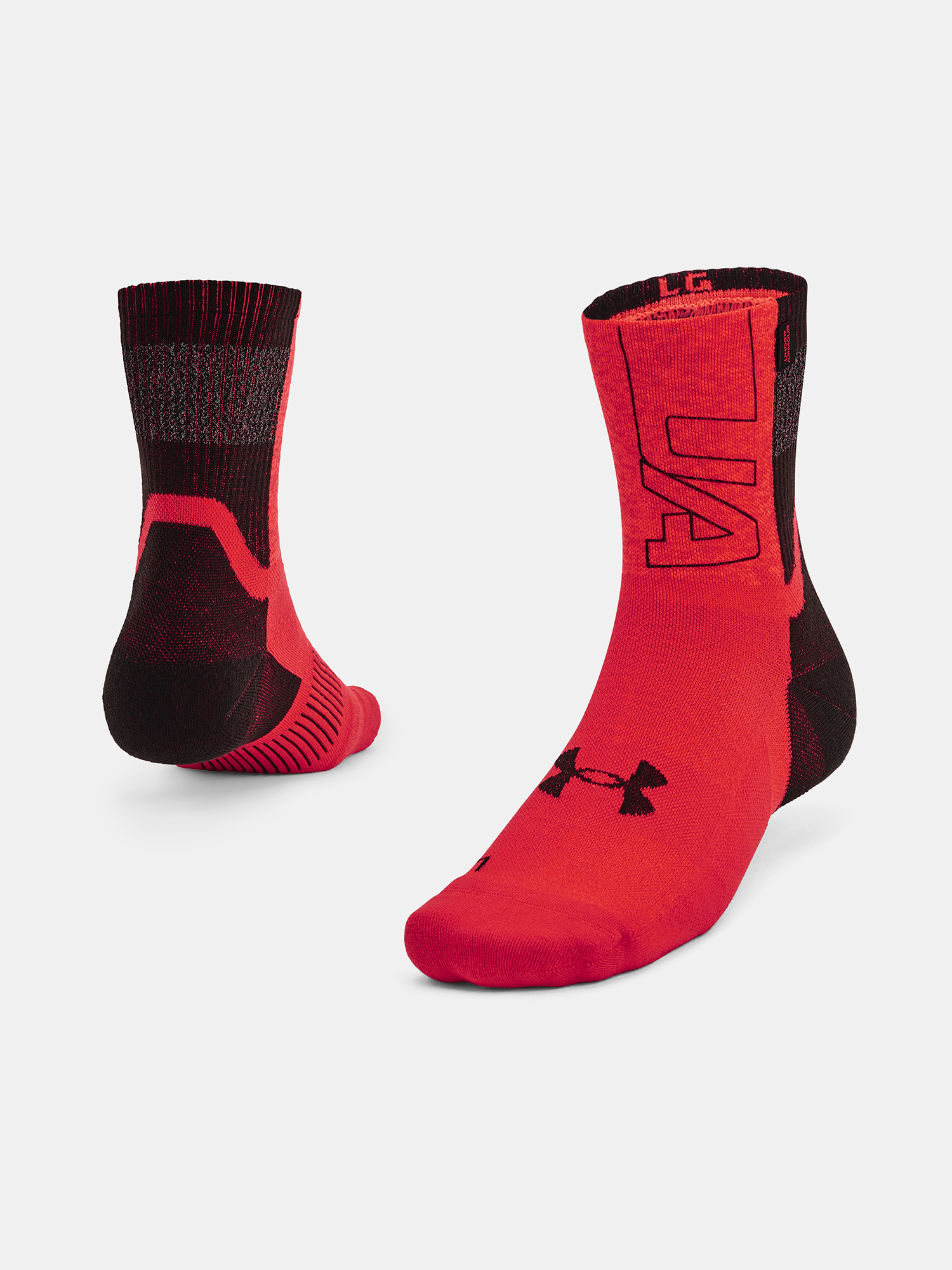 Under Armour Socks UA ArmourDry Run Mid-Crew-BLK - Unisex