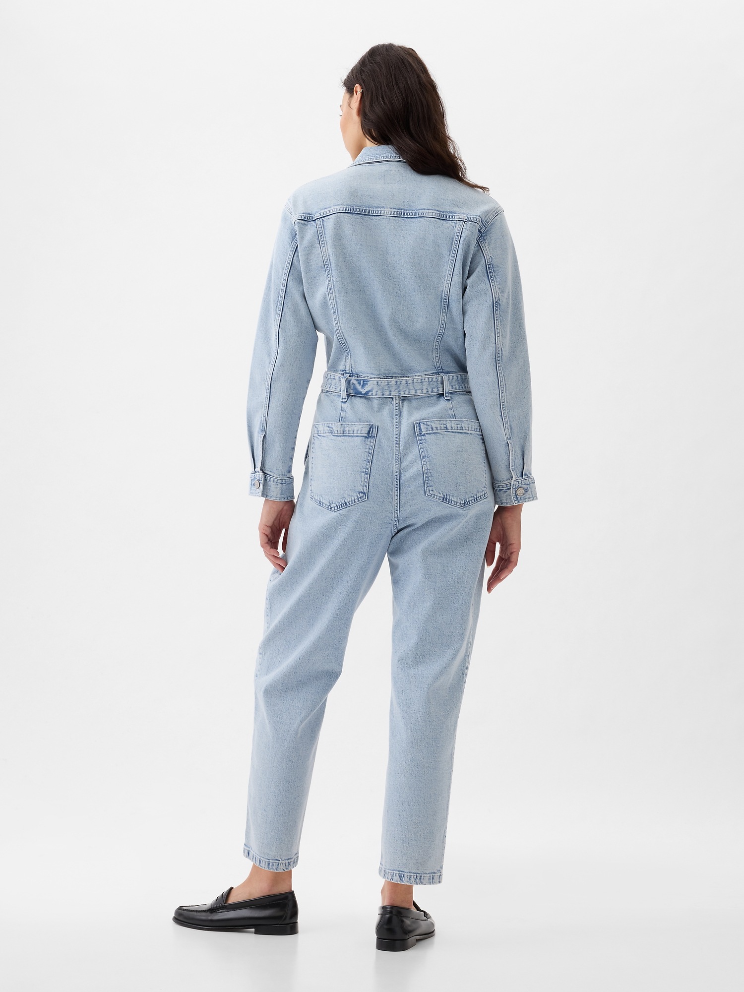 Straight fit pentru femei GAP - albastru deschis