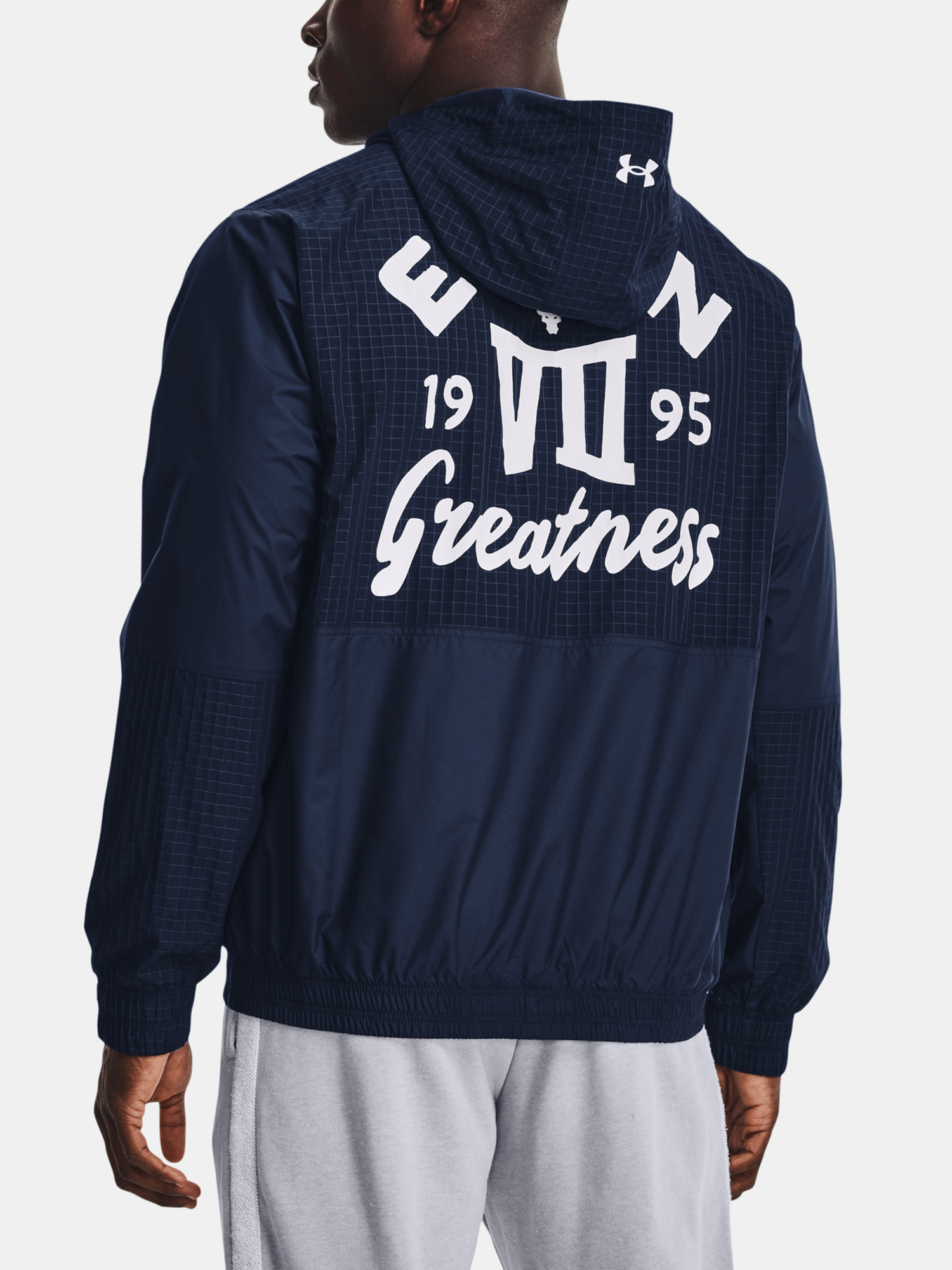 Under Armour Sweatshirt UA Pjt Rock Q1 Woven Layer-NVY - Men's