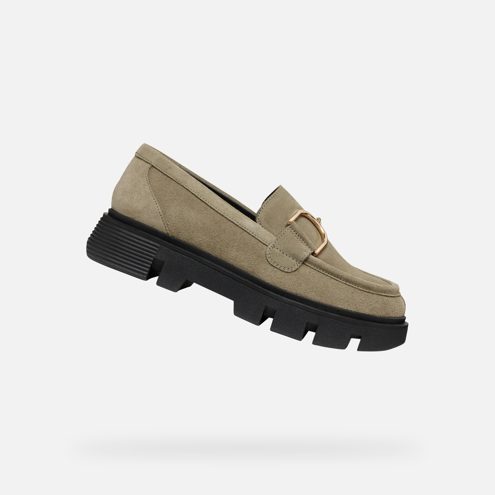 Beige womens moccasins Geox Vilde - Womens