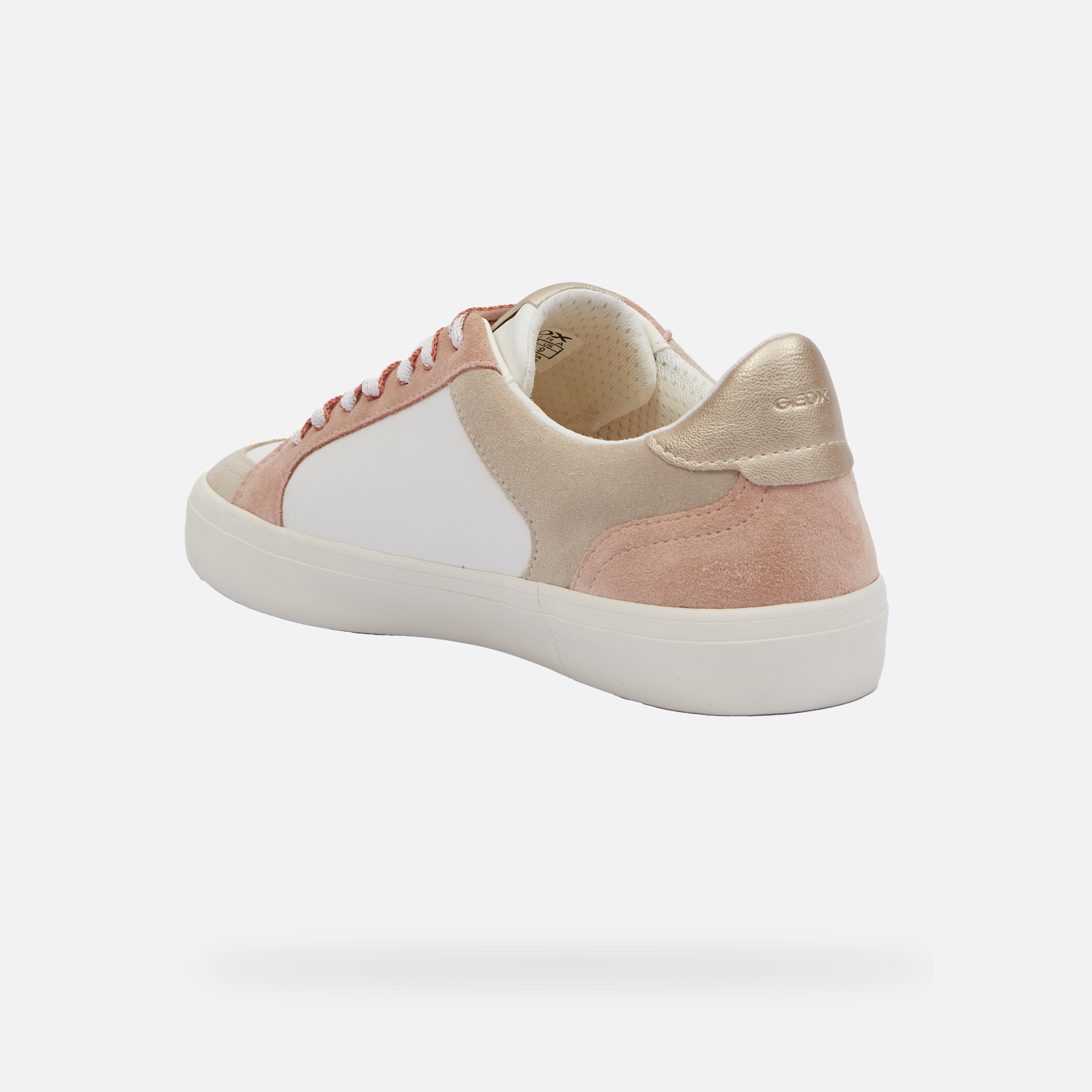 Cream women's sneakers Geox Emmeleny - Women's
