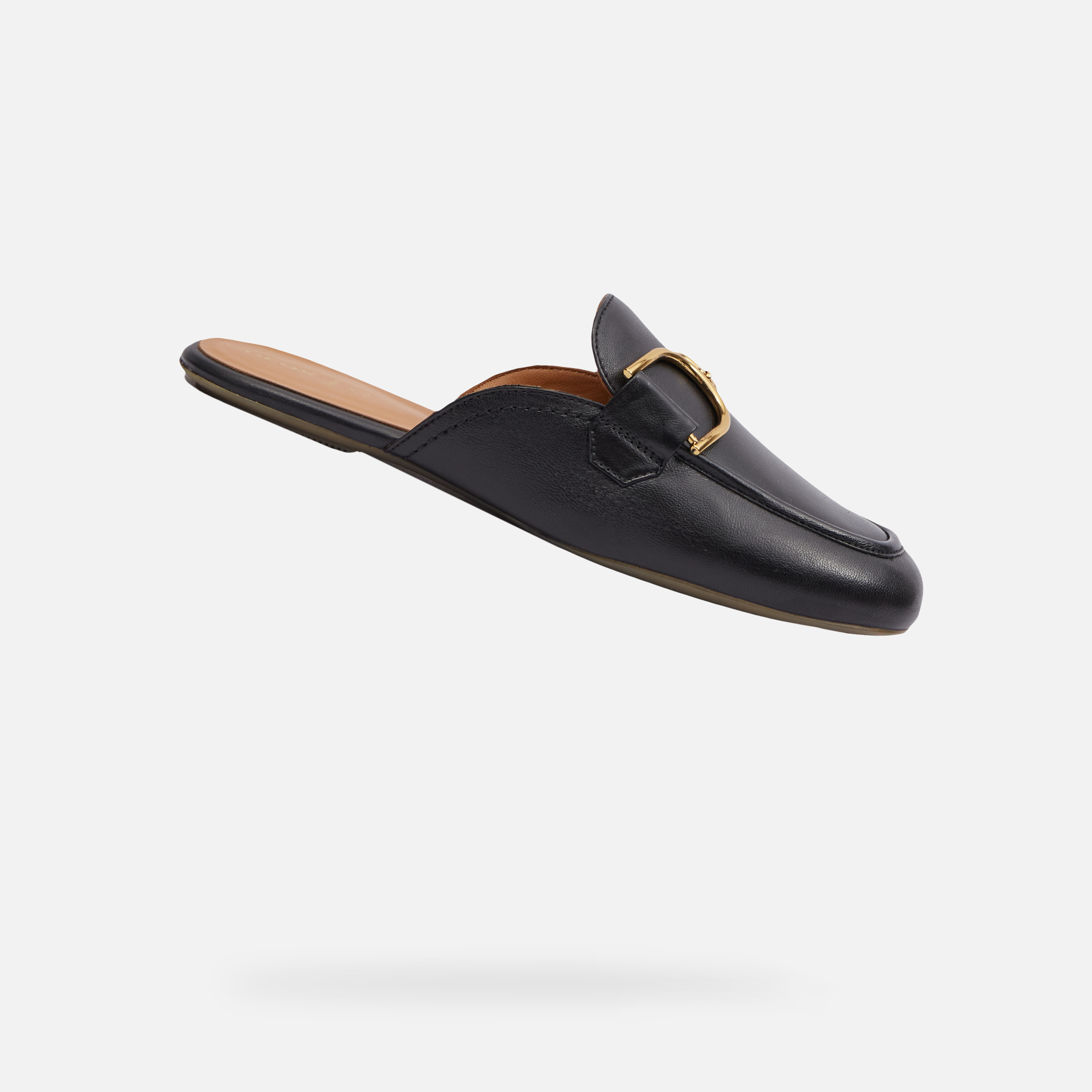 Black womens moccasins Geox Palmaria - Womens