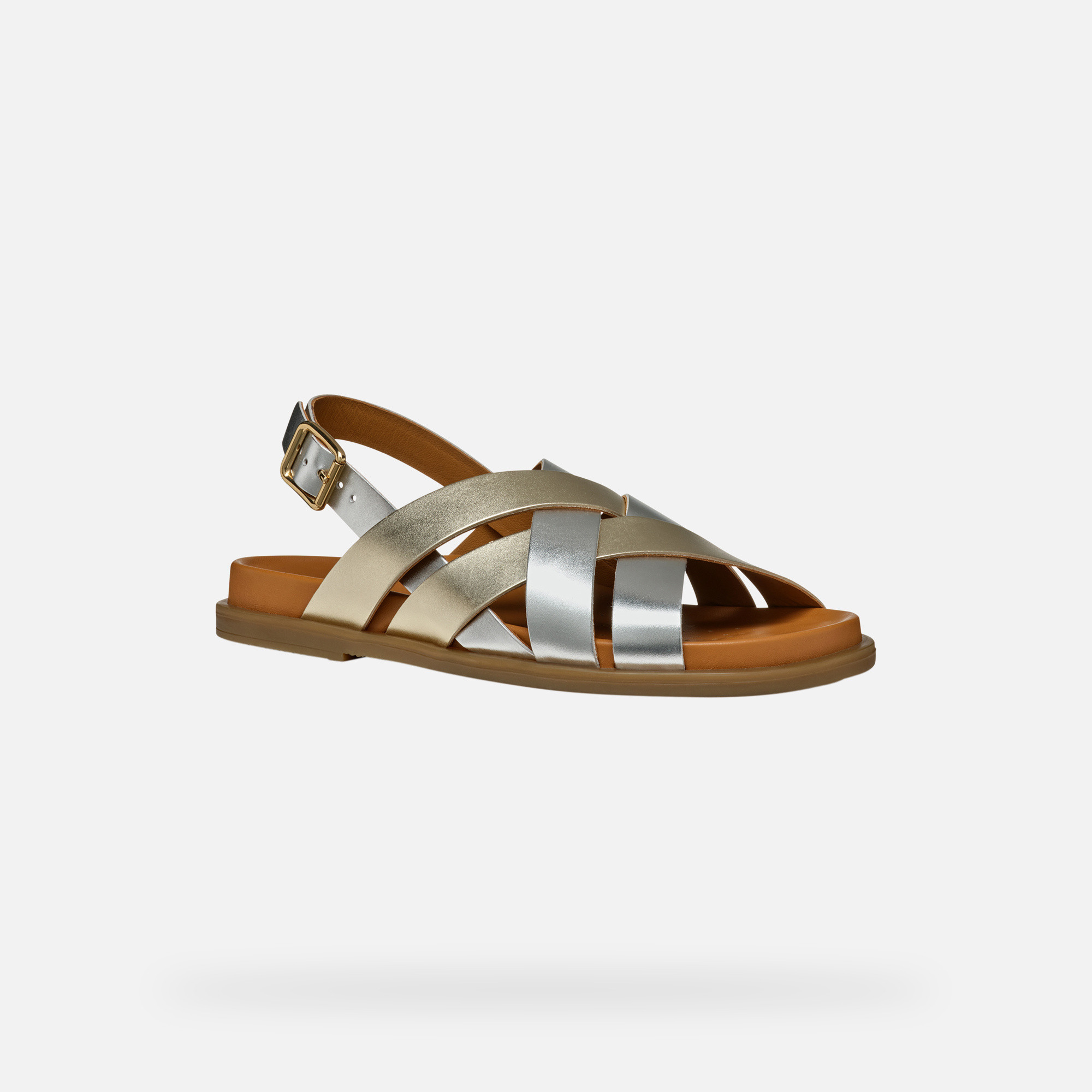 Gold women&#039;s sandals Geox Adelash - Women&#039;s