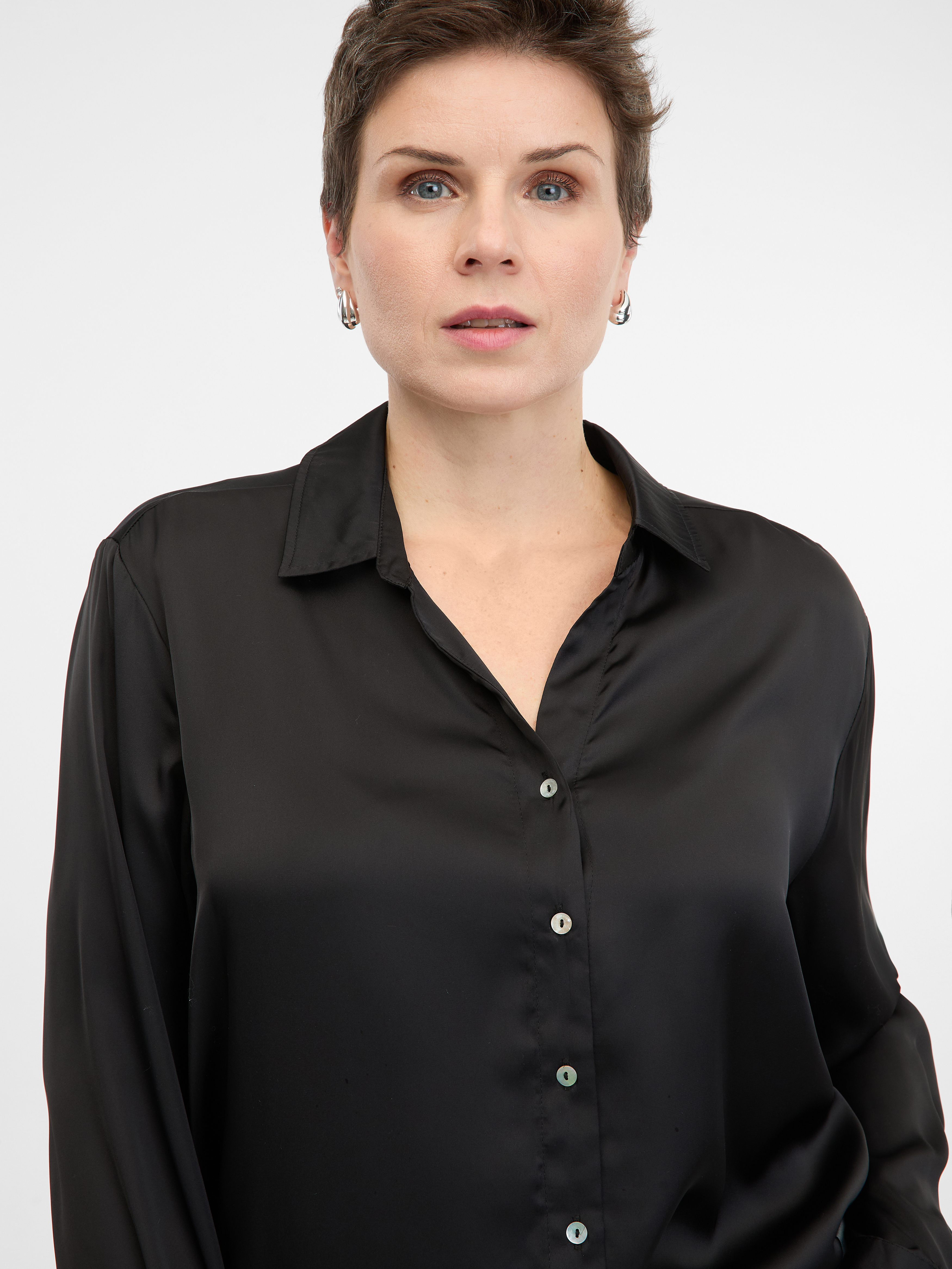Black women's shirt with collar ORSAY - Women's