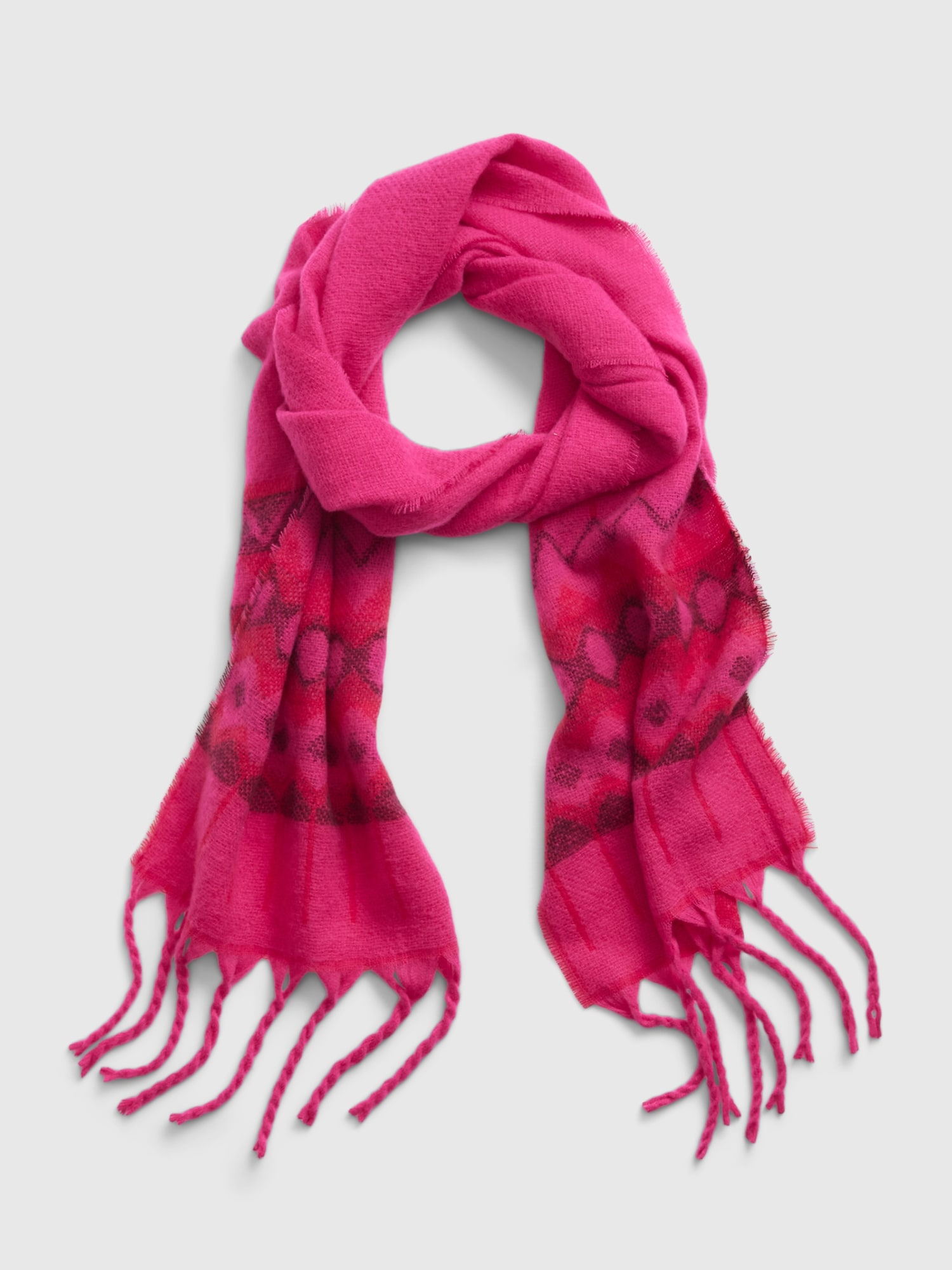 GAP Patterned Scarf with Fringe - Women