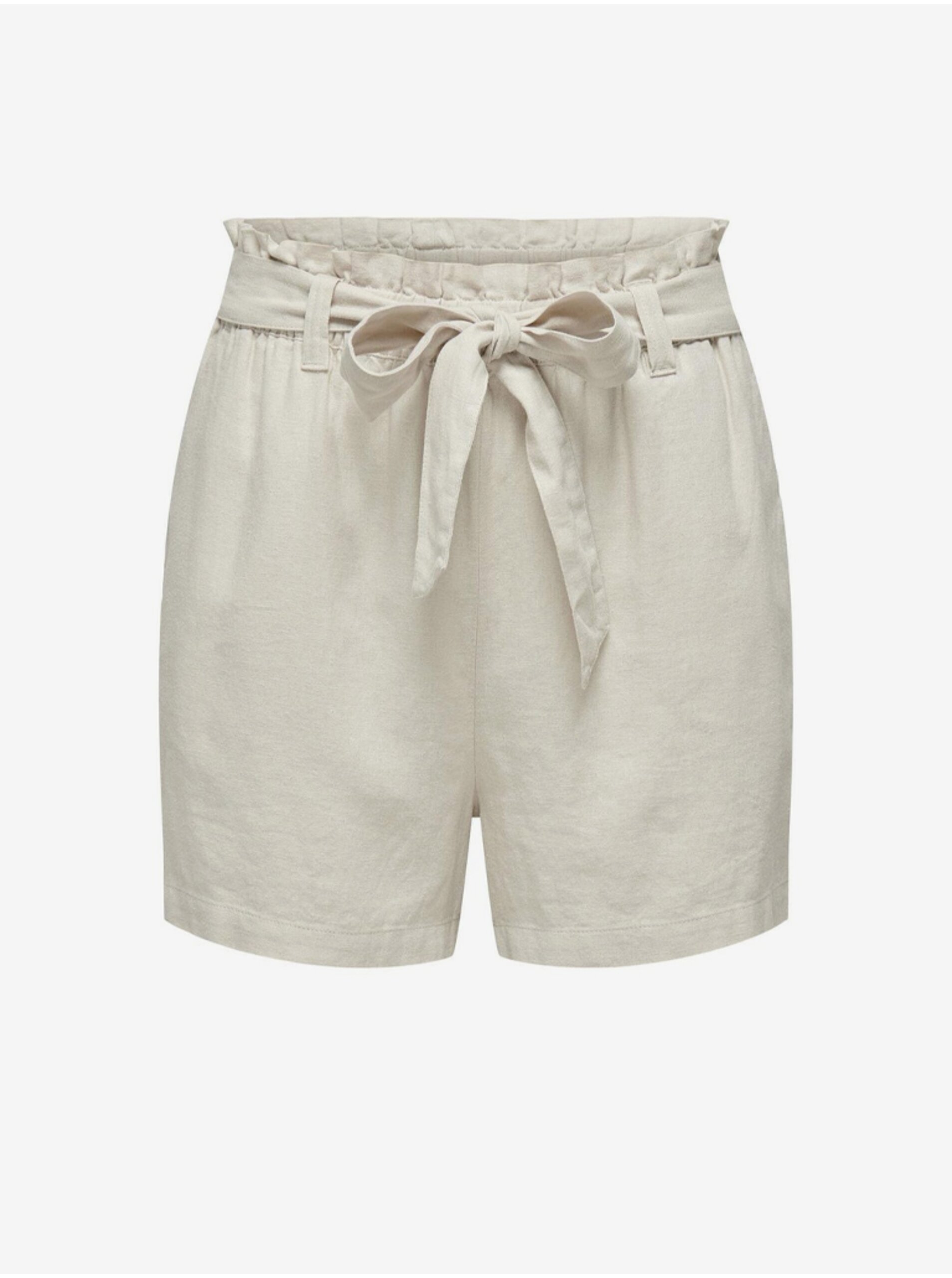 Creamy women's linen shorts JDY Say - Women