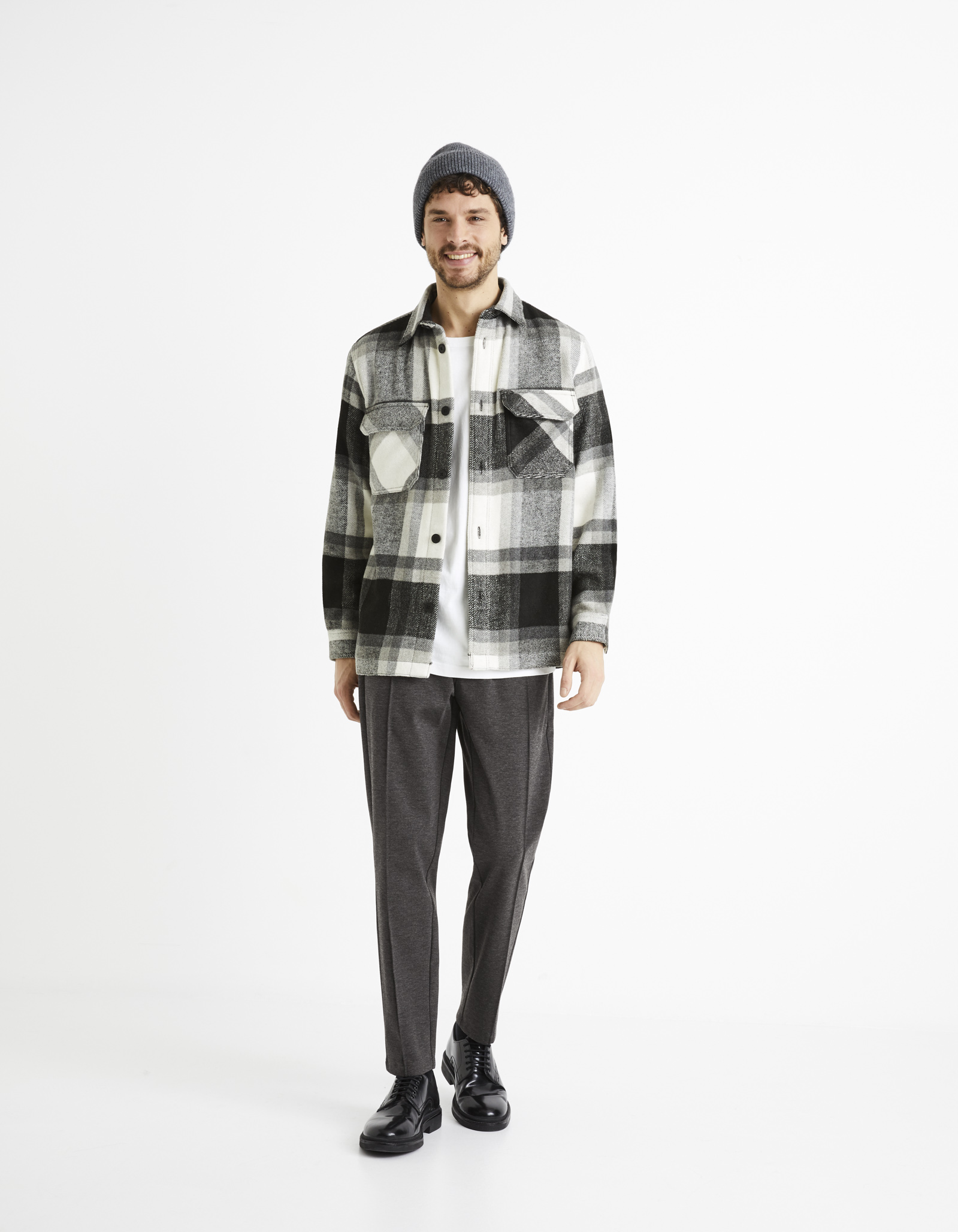 Pantaloni casual pentru barbati Celio - gri inchis