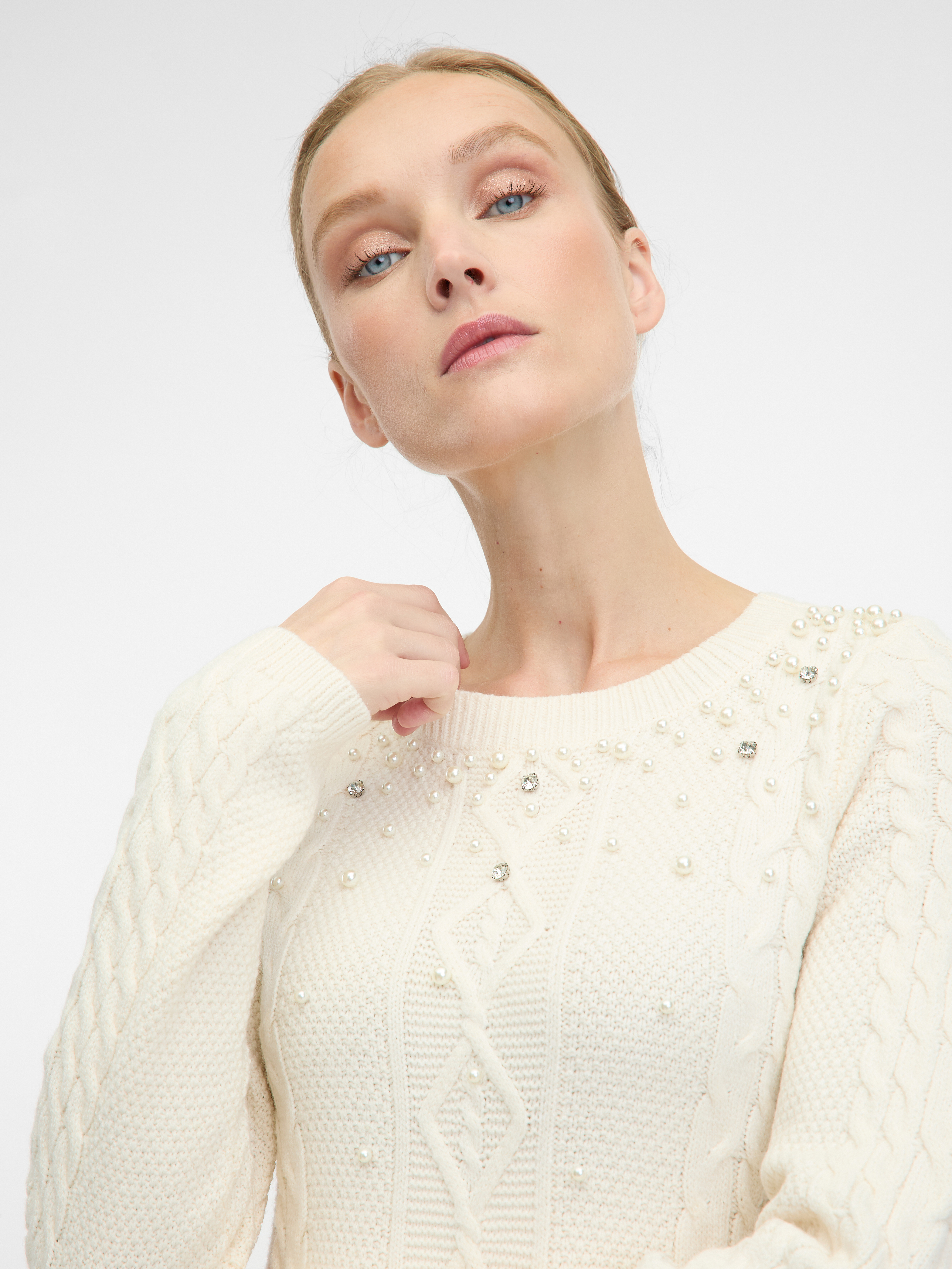 Cream women's knee-length dress ORSAY - Women's