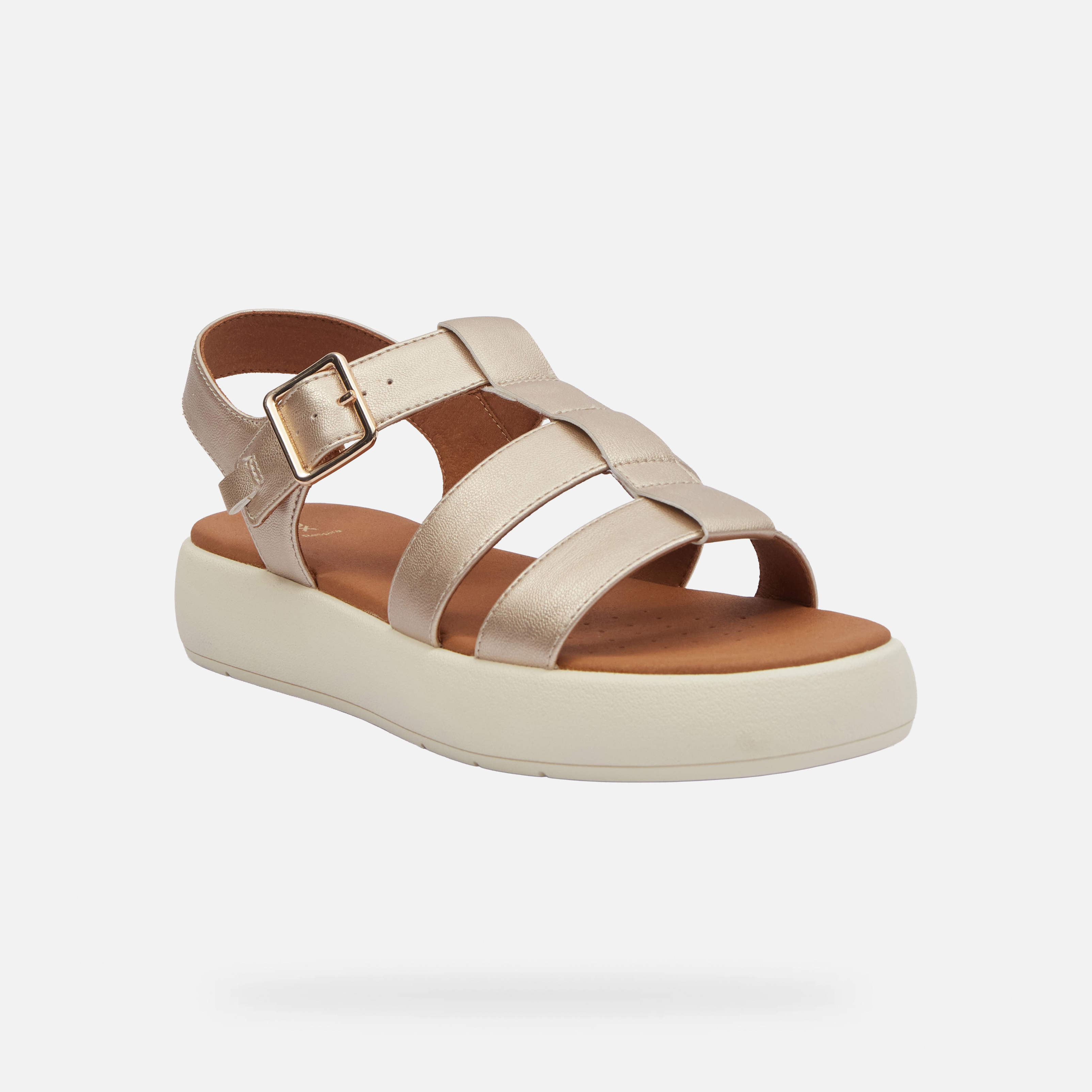 Gold women's sandals Geox Camalei - Women's