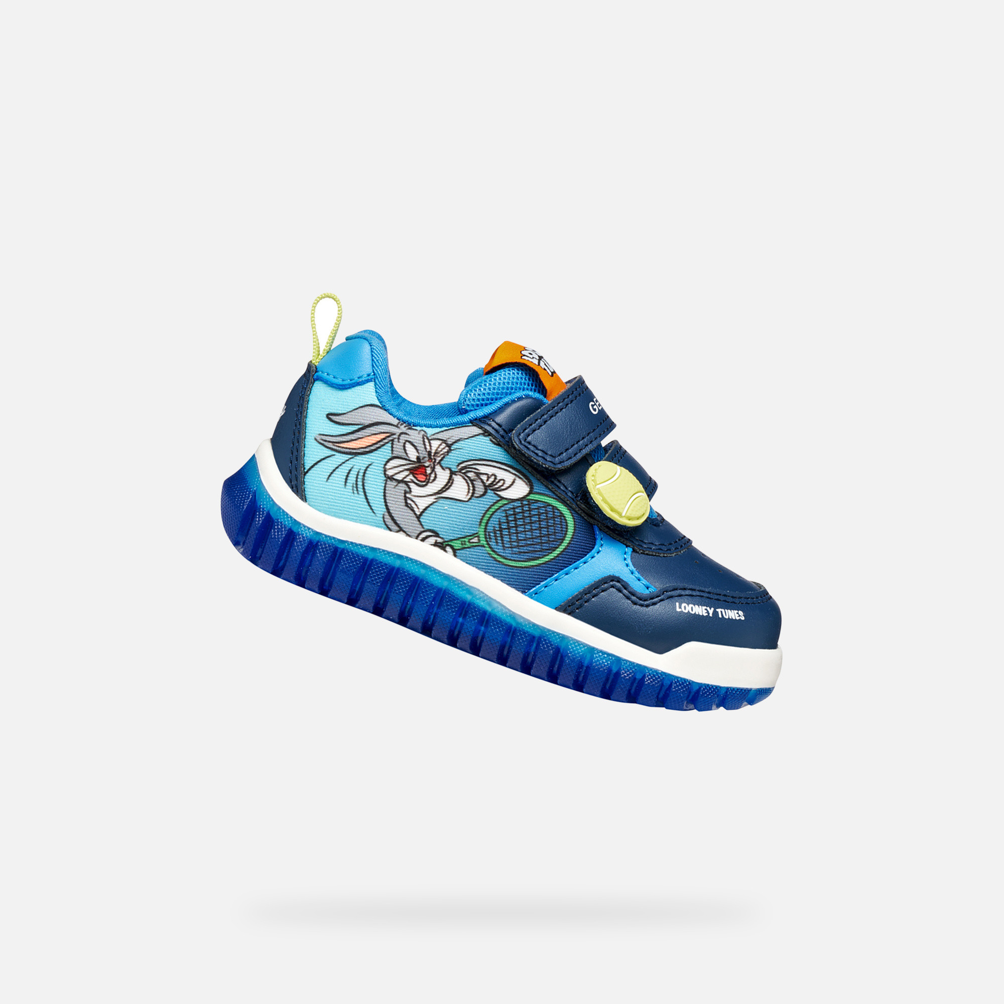 Modré chlapčenské svietiace tenisky Geox Lightyloo