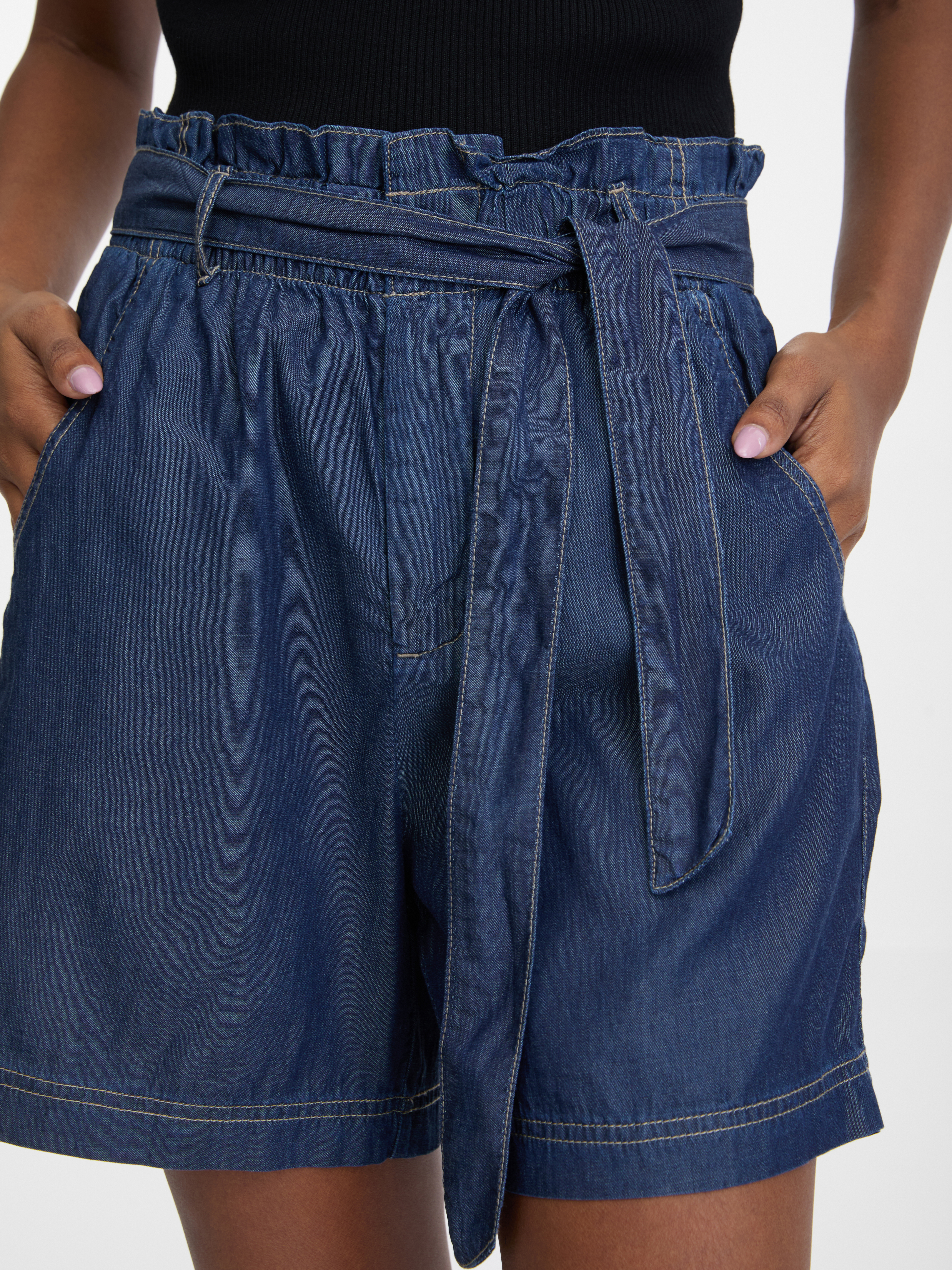 Orsay Navy Blue Women's Denim Shorts - Women's