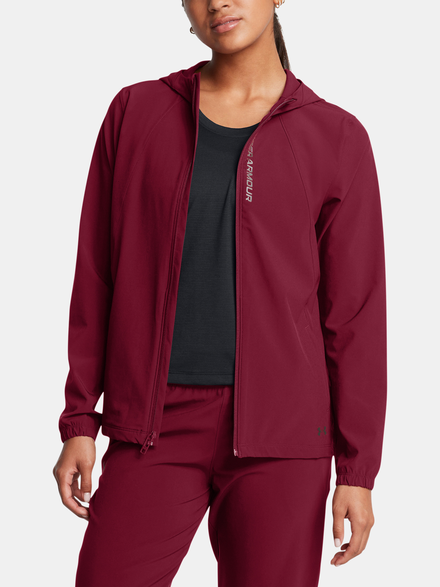 Women's Jacket Under Armour UA OutRun The STORM Jacket-RED - Women's