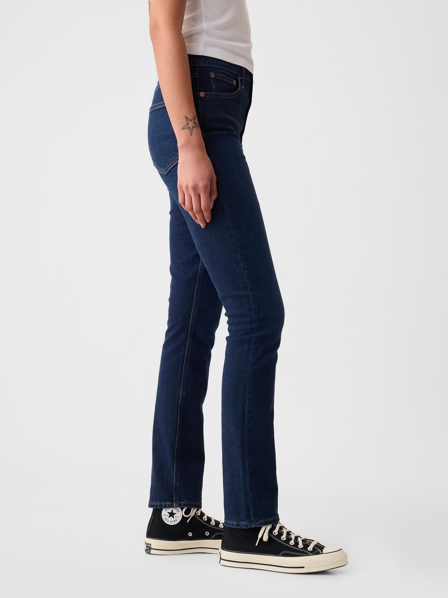 Slim fit pentru femei GAP - albastru inchis