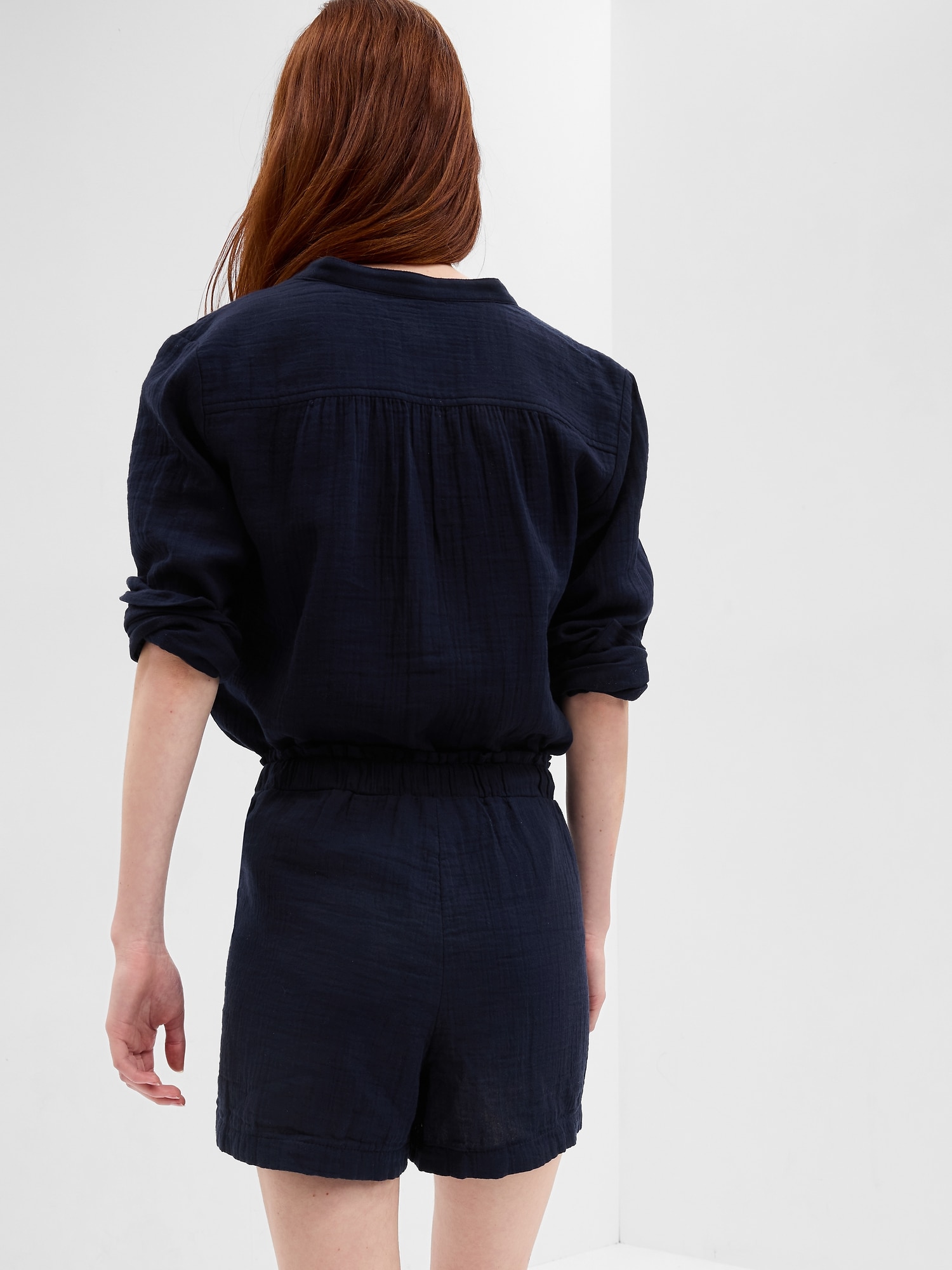 Pantaloni scurti pentru femei GAP - albastru inchis