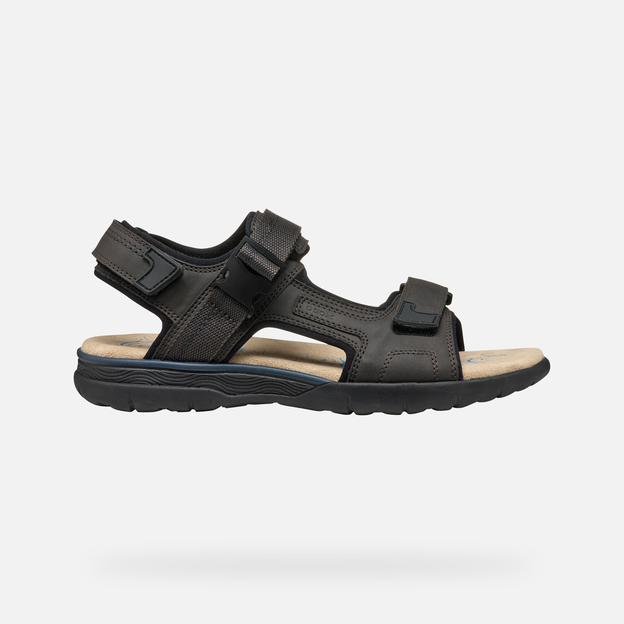 Dark brown men's sandals Geox Spherica EC5 - Men's