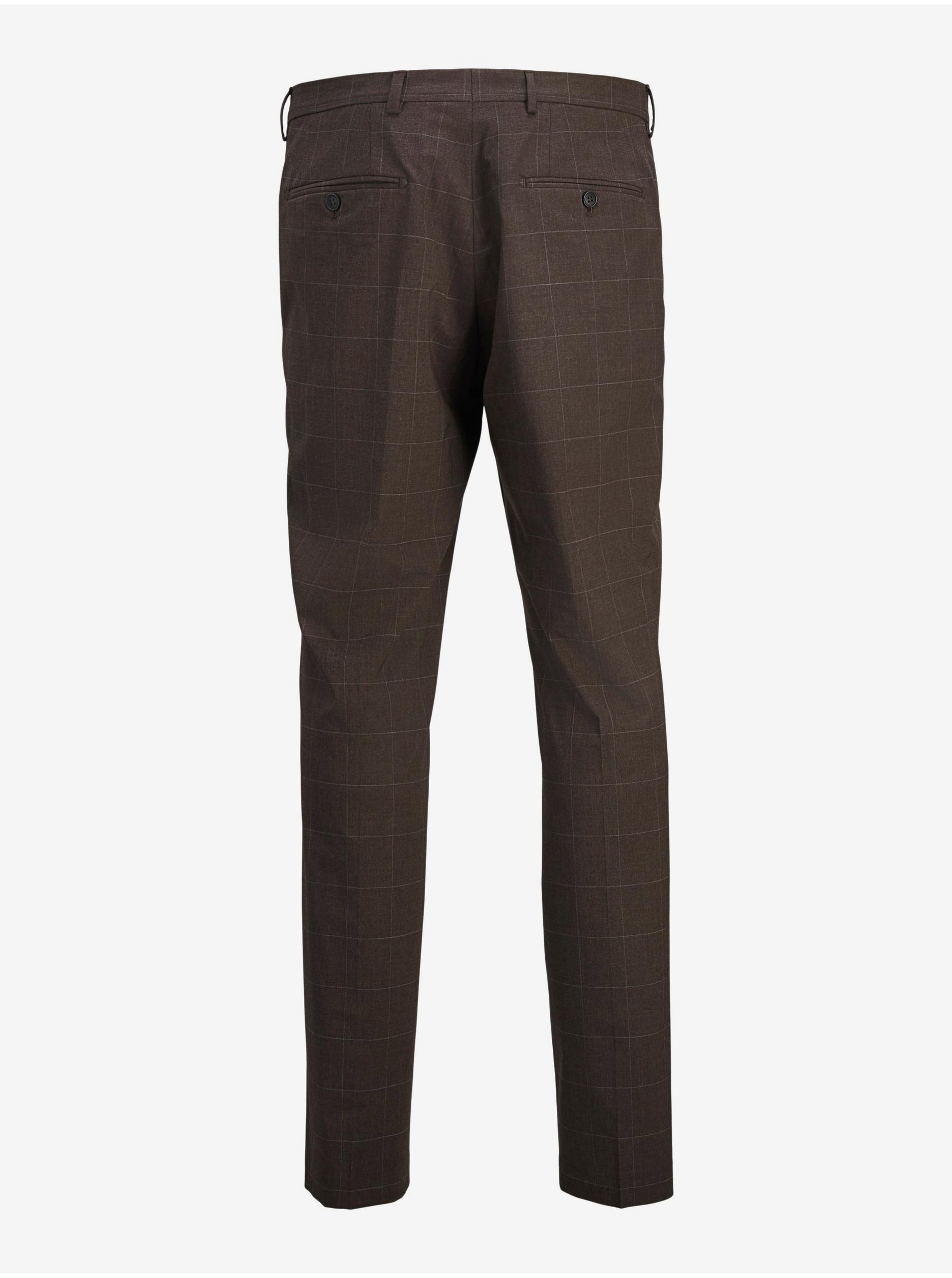 Pantaloni formali pentru barbati Jack & Jones - maro inchis