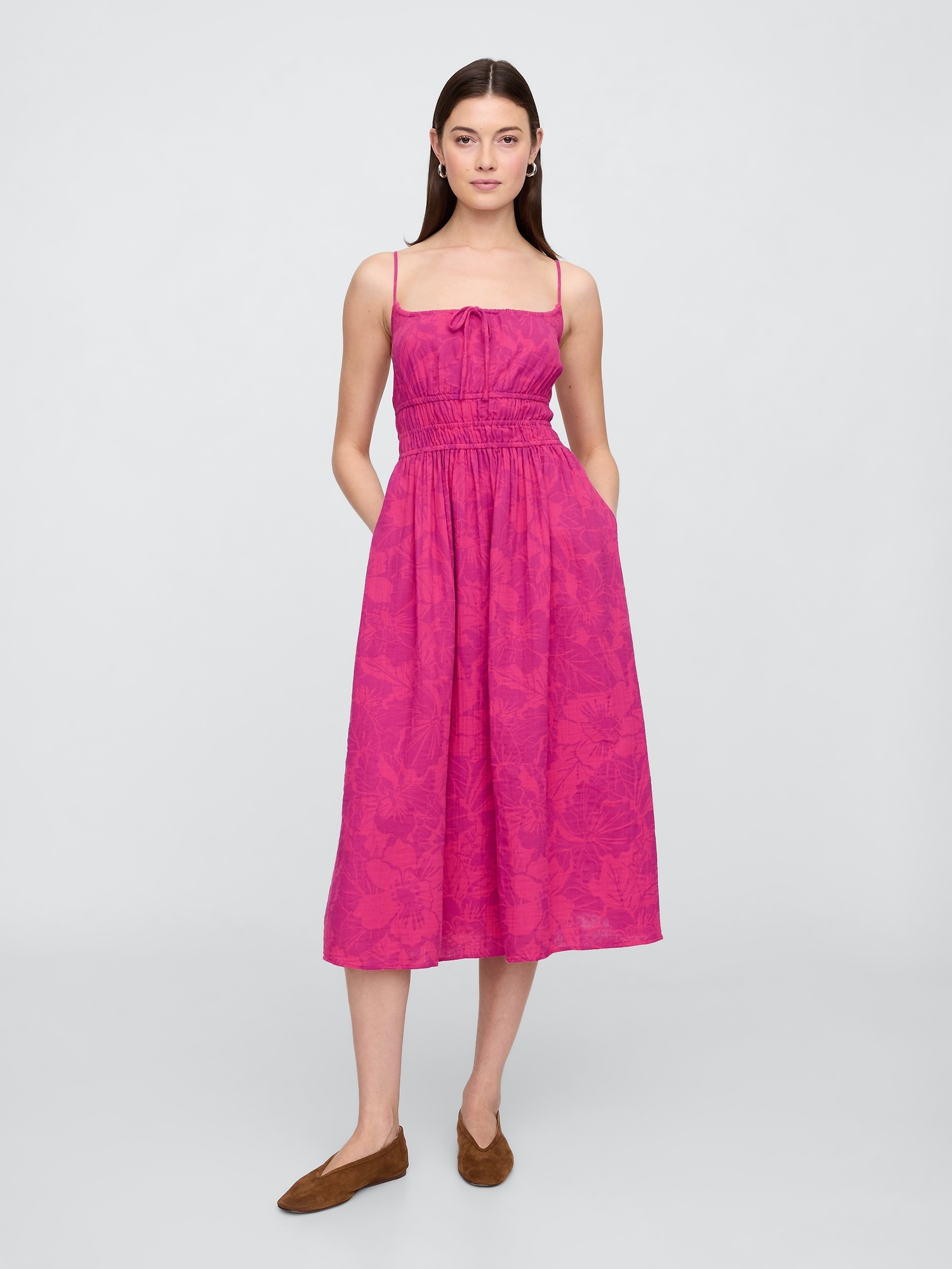 GAP Muslin maxi dress with pockets - Womens