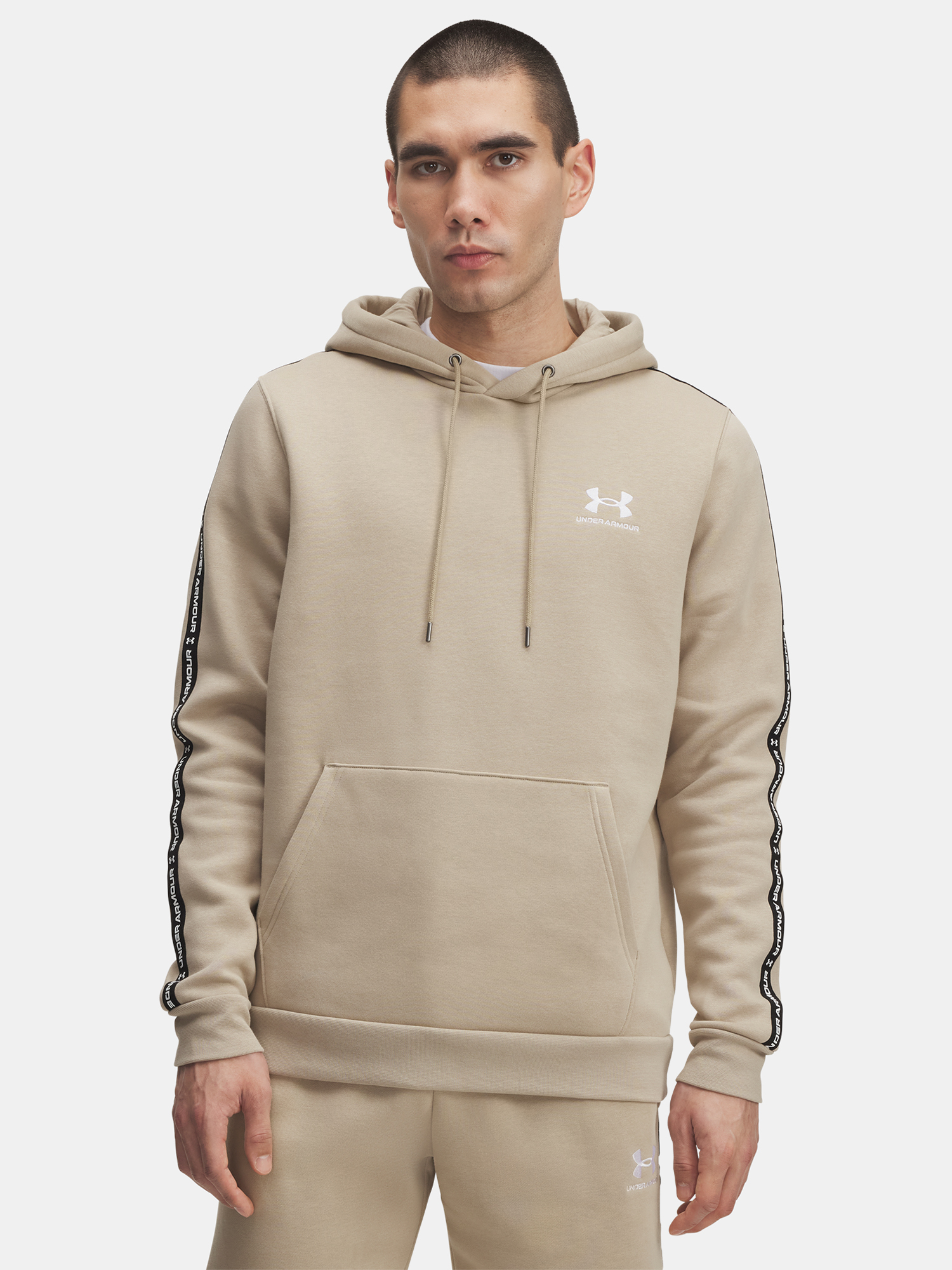 Men's Under Armour UA Icon Fleece HD Taping-BRN - Men's Sweatshirt